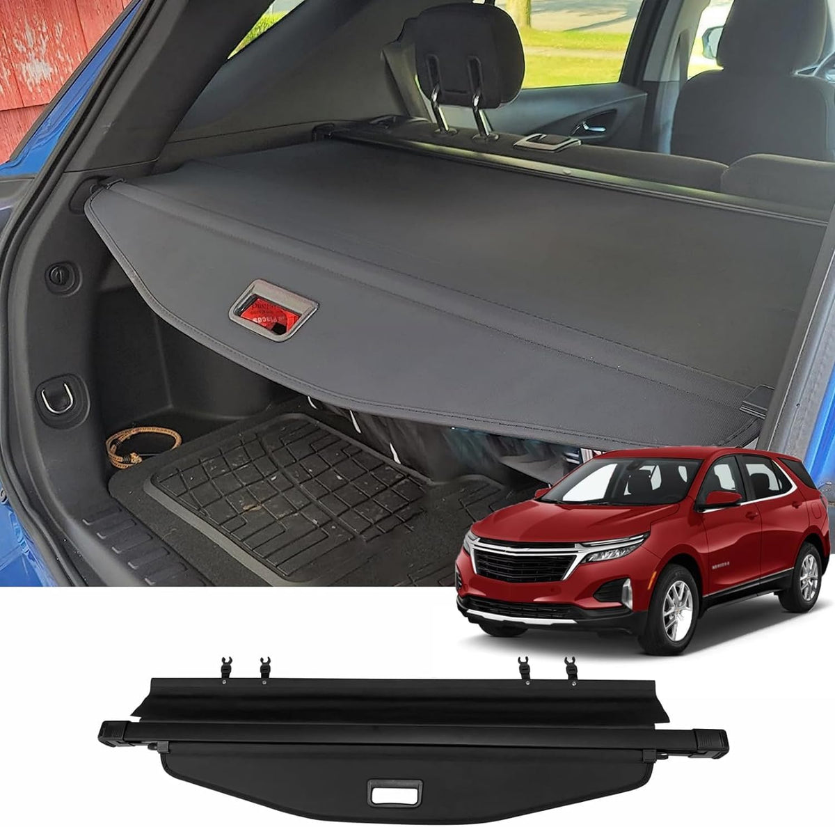 Vesul Retractable Cargo Cover Compatible With 2018-2024 Chevy Chevrolet Equinox Gmc Terrain Security Shade Shield Tonneau Cover