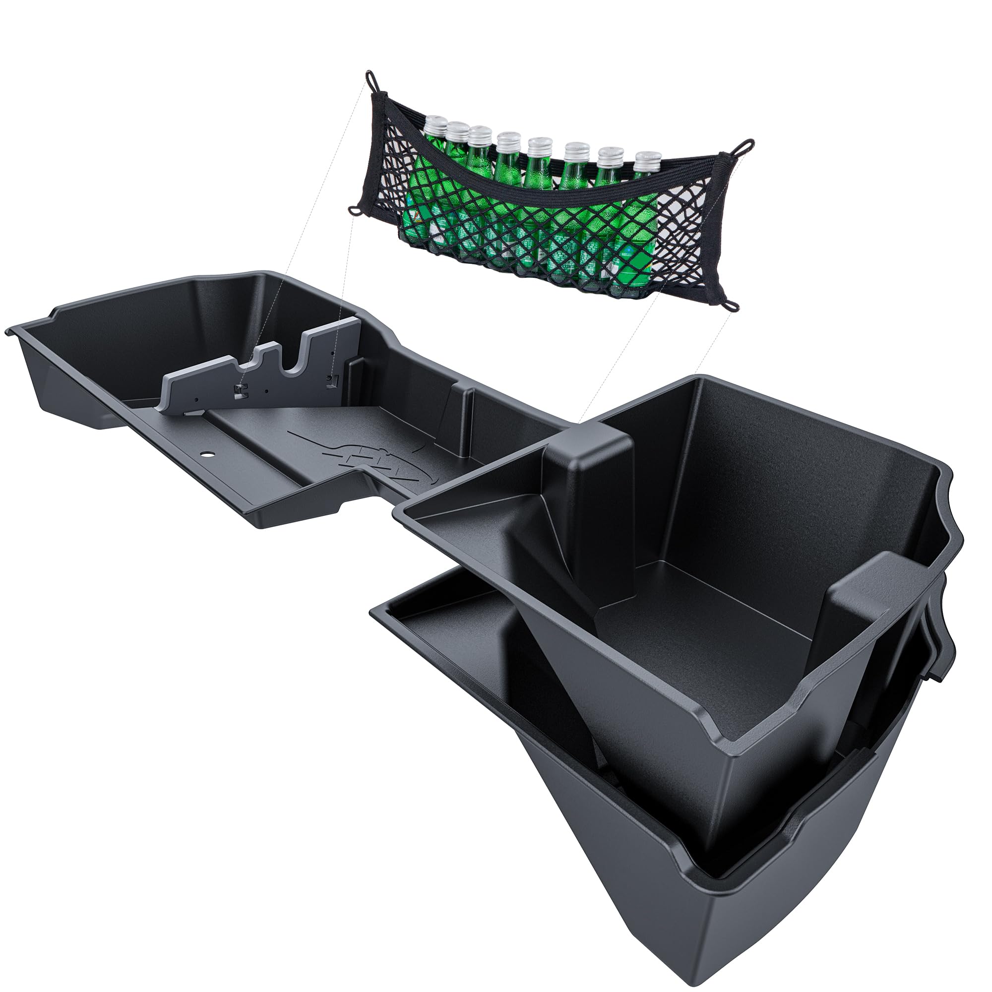 WHALEMOTOR Underseat Storage Compatible with Chevy Silverado/GMC Sierra Double/Extended Cab 1500(2014-2018, 2019 Ld/Lt)&2500 350