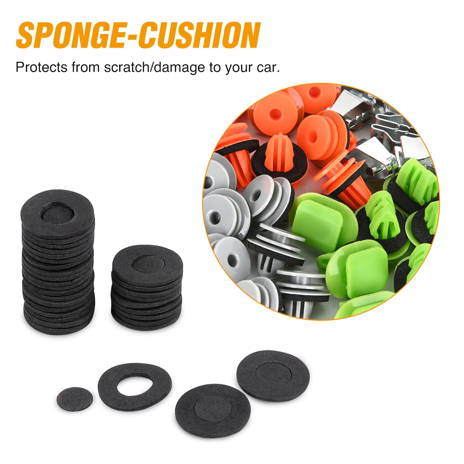 Gooacc 40Pcs Liftgate Interior Trim Moulding Clips Trunk Trim Panel Retainer Clip For Benz Mercedes 000-991-90-98, 000-991-89-98