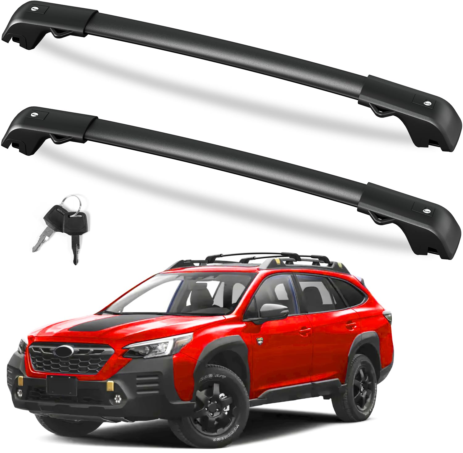 Fengyu Lockable Roof Rack Cross Bars 220Lb Compatible With Subaru Outback Wilderness 2022 2023 2024 2025 Heavy Duty Aluminum Roo