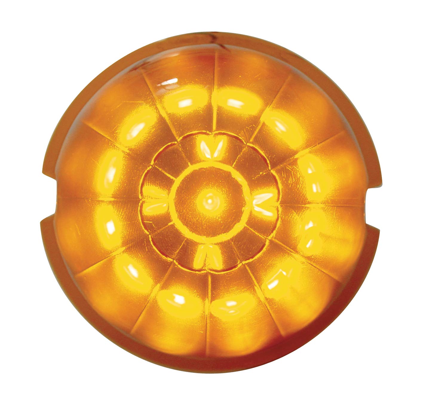 United Pacific 37595B 17 Led Watermelon Cab Light - Amber Led/Dark Amber Lens