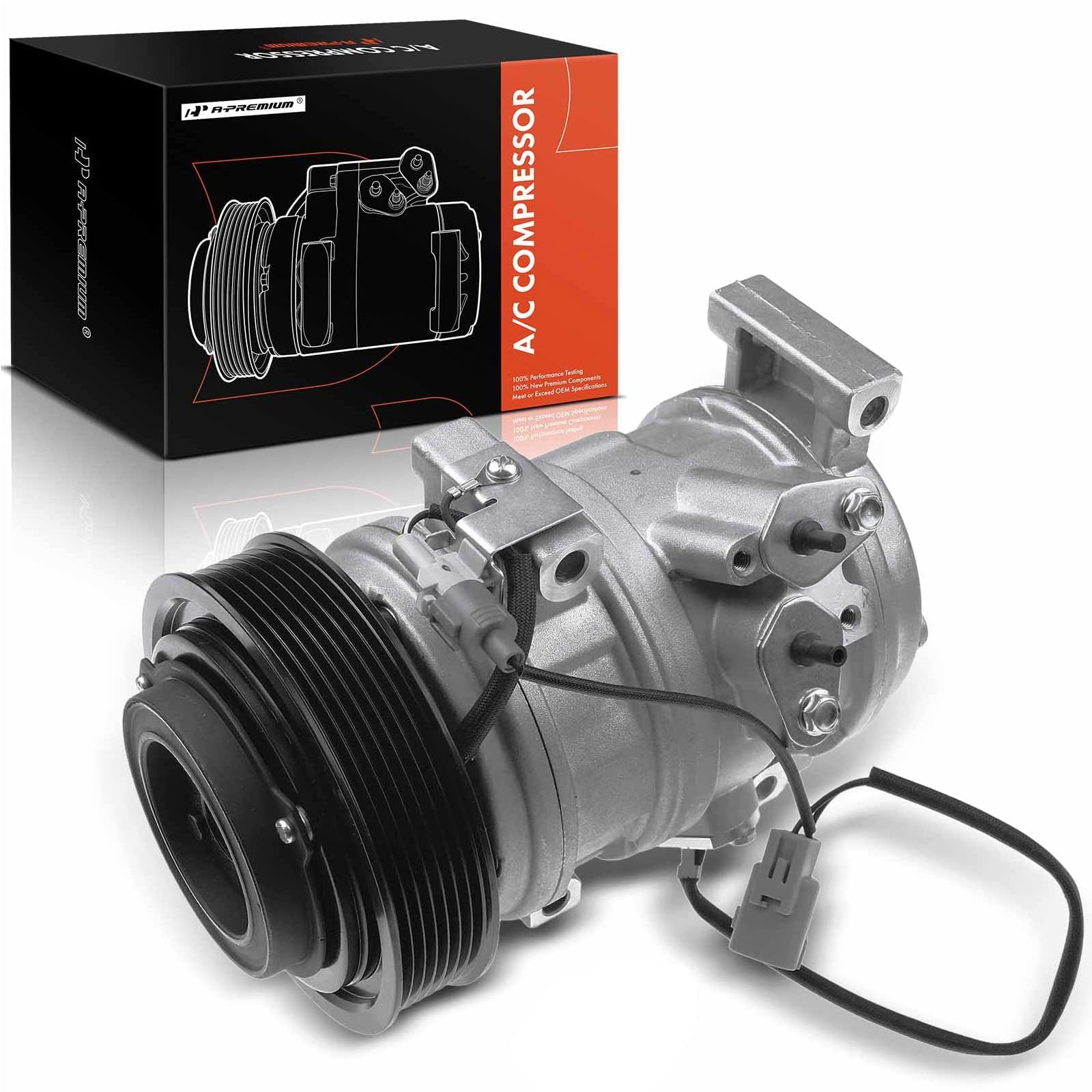 A-Premium A/C Compressor with Clutch Compatible with Toyota RAV4 2.0L 2.4L 2001-2005, Sport Utility