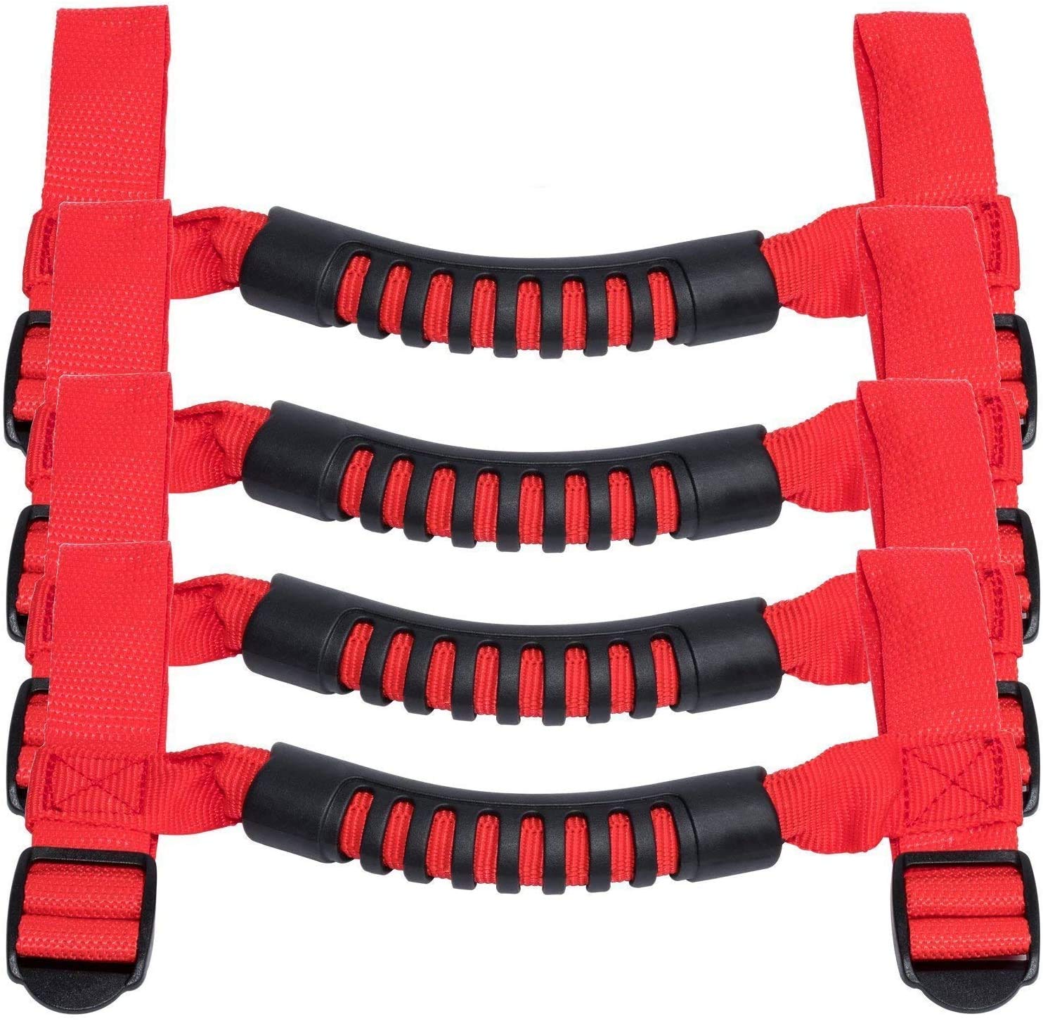 4 X Roll Bar Grab Handles Grip Handle For Jeep Wrangler Yj Tj Jk Jk Jl Jlu Sports Sahara Freedom Rubicon X & Unlimited 1955-2021