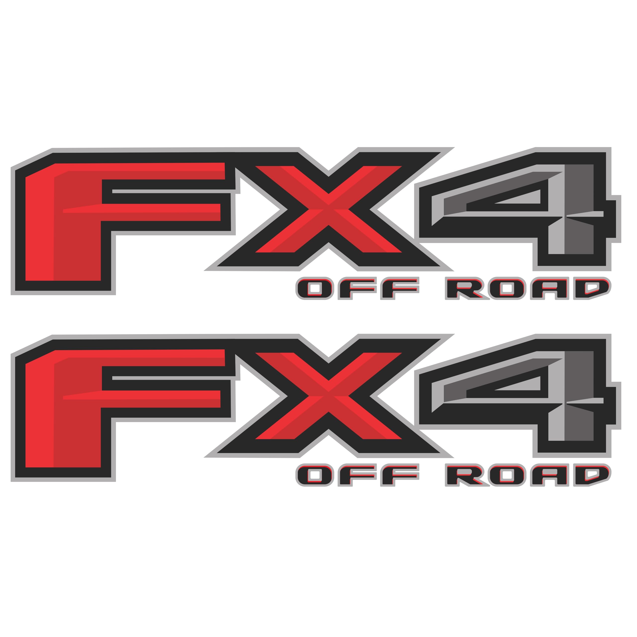 Fx4 Off Road Decal Replacement Sticker F150 Bedside F Truck Super Duty F250 F350 F450 (2015-2018) Premium Series (Metallic Finish) Die-Cut