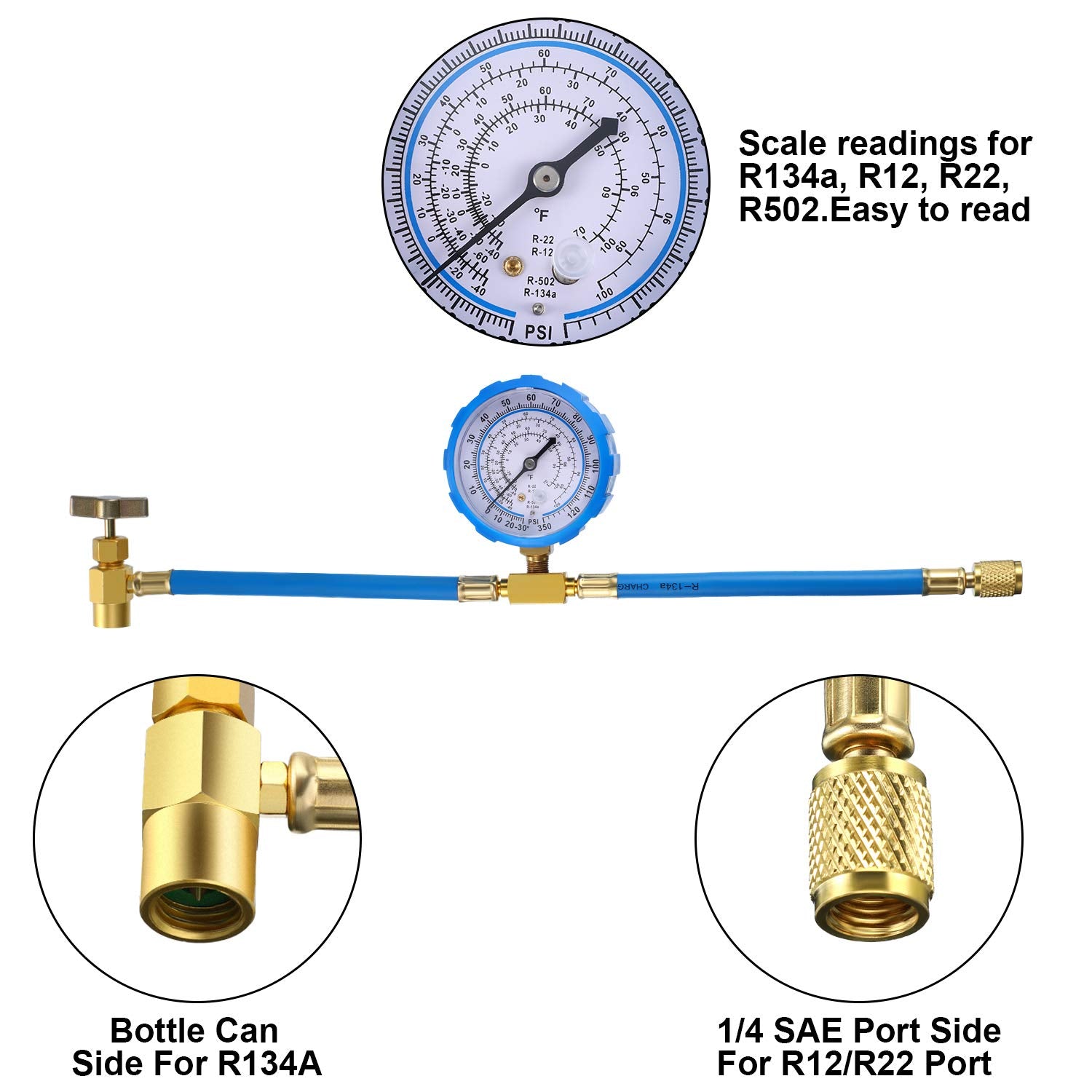 2 Pack Bpv31 Piercing Tap Valve Kits Compatible With 1/4, 5/16, 3/8 Inch Outer Diameter Pipes And R134A Air Conditioning Refrige