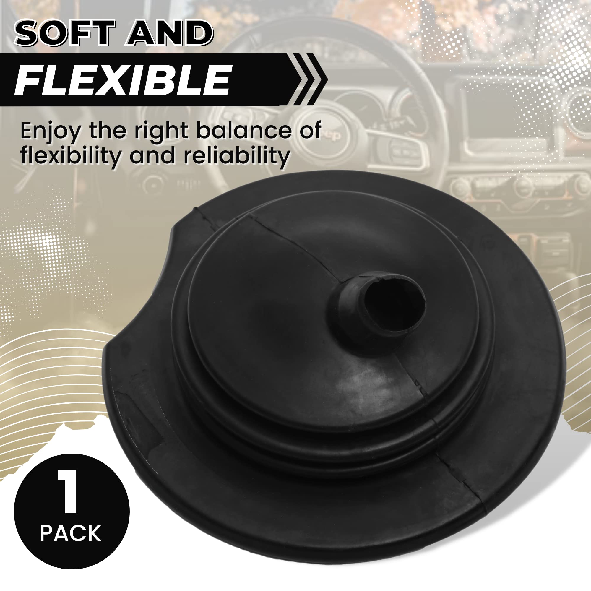 Vikos Products Inner Shifter Boot For Jeep Wrangler Tj - Compatible With 1997-2004 Wrangler Tj And 2004 Wrangler Unlimited Lj - Replaces Oe 52078558 - Part Number 18886.95