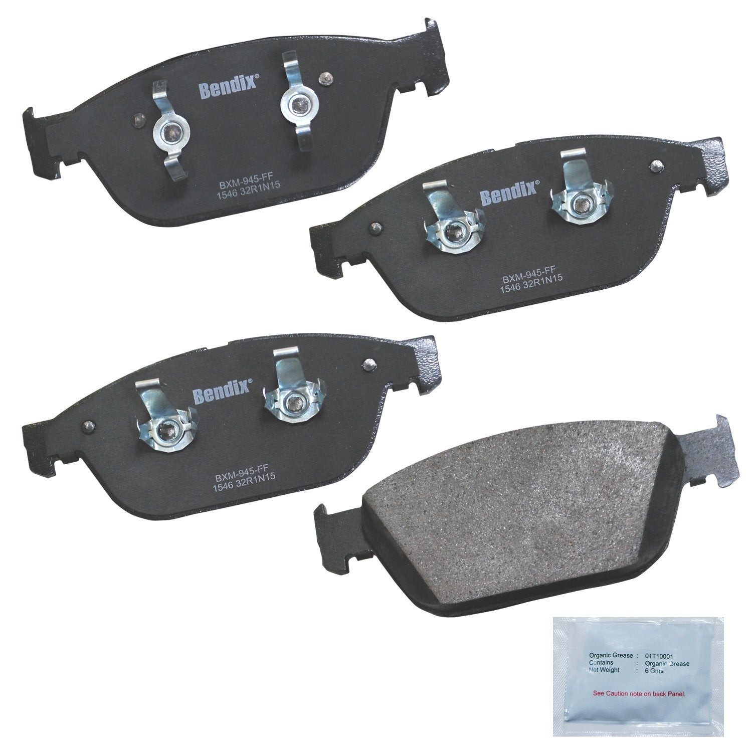 Bendix Priority1 Cfm1546 Semi-Metallic Front Brake Pads For Audi A8 Quattro 2013-2012, A8 Quattro 2018-2015, Sq5 2017-2014