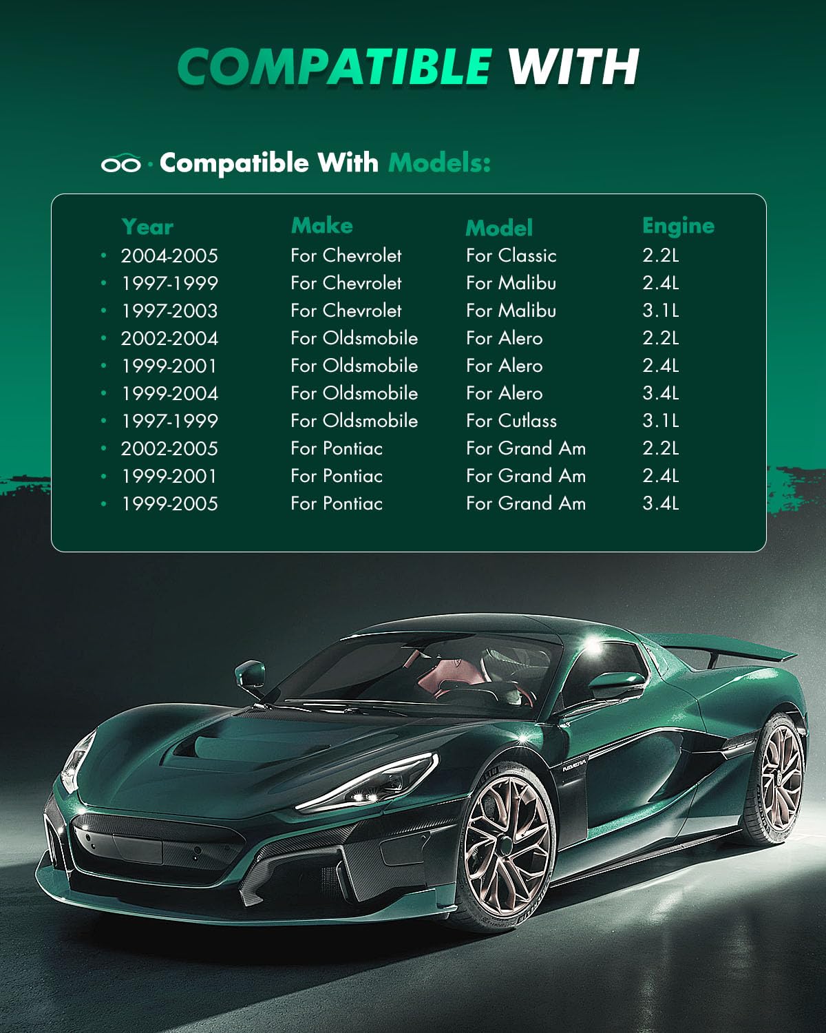 Scitoo D727 Front Ceramic Brake Pads Sets Fit For Chevy Classic 04-05,For Chevy For Malibu 1997-2003,For Oldsmobile Alero 1999-2