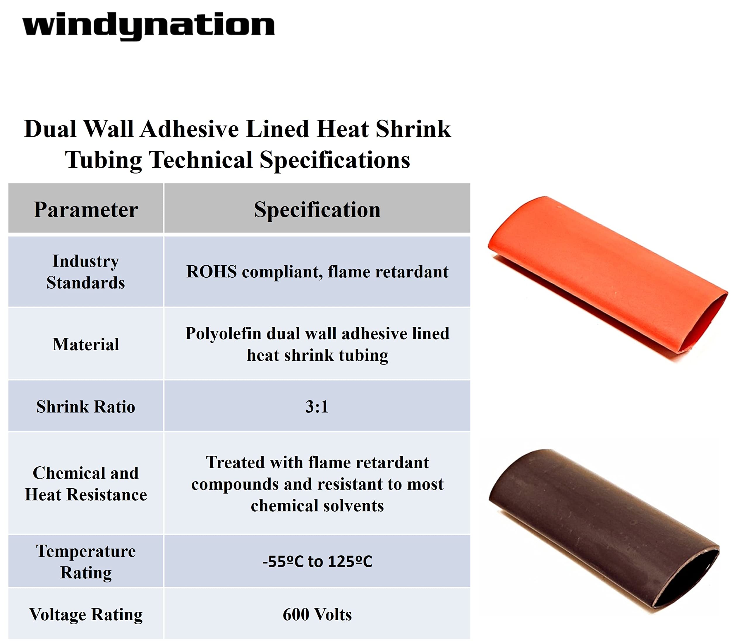2/0 Gauge 4 Pairs Positive And Negative (+/-) Pure Copper Top Post Battery Cable Ends Terminal Connectors + Dual Wall Adhesive H