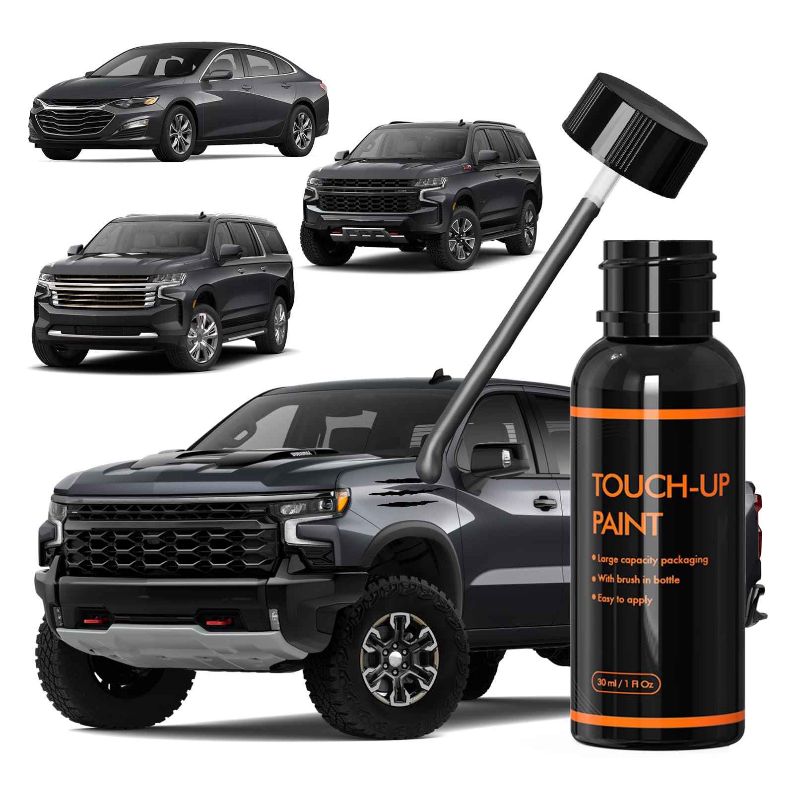 Xtryfun Wa618G/G6M/Dark Ash Metallic Touch Up Paint For Chevy, Diy Car Paint Scratch Repair Kit, Automotive Paints, Quick & Easy