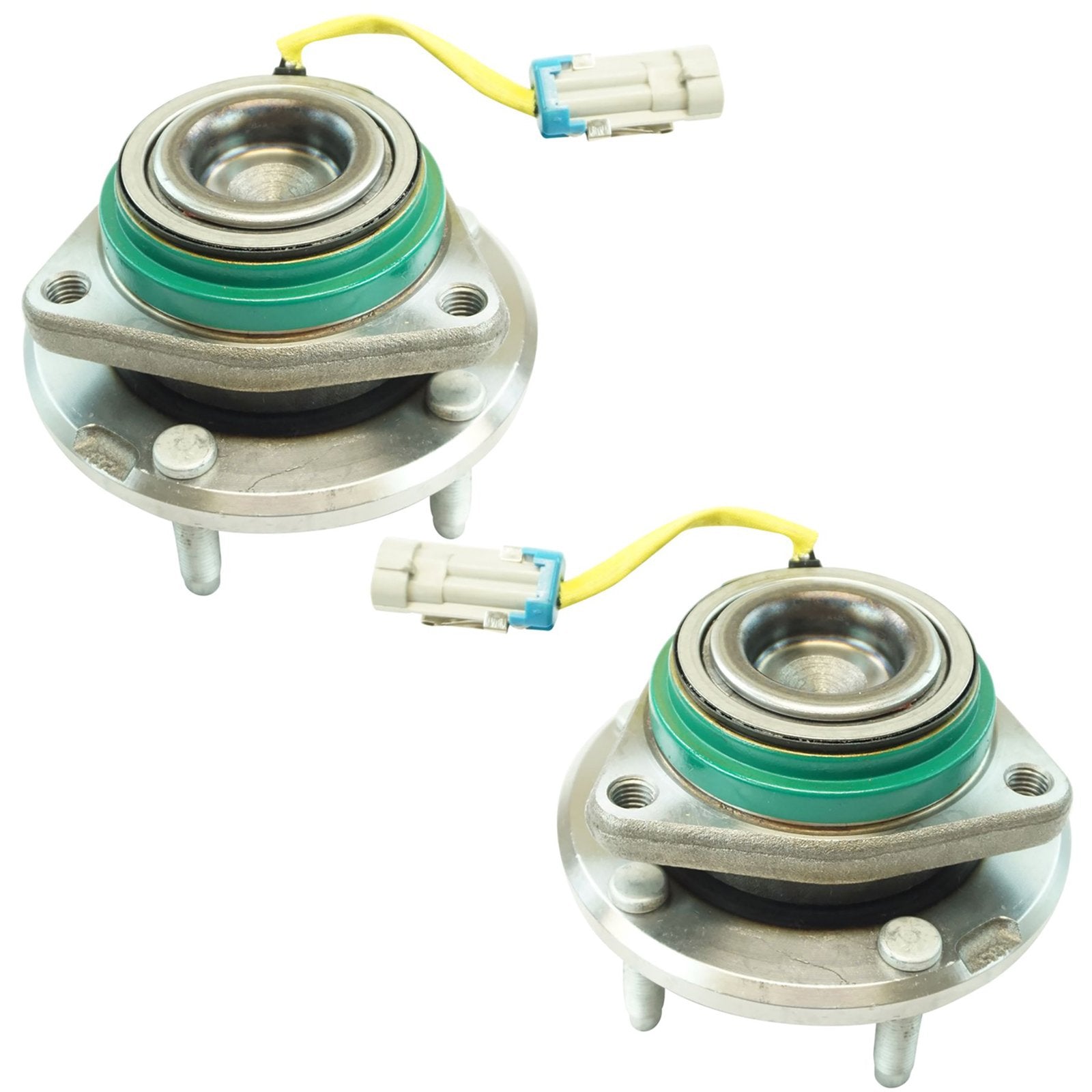 Trq Front Wheel Hub Bearings Assembly Set Compatible With 2009 Cadillac Xlr 2009-2013 Chevrolet Corvette