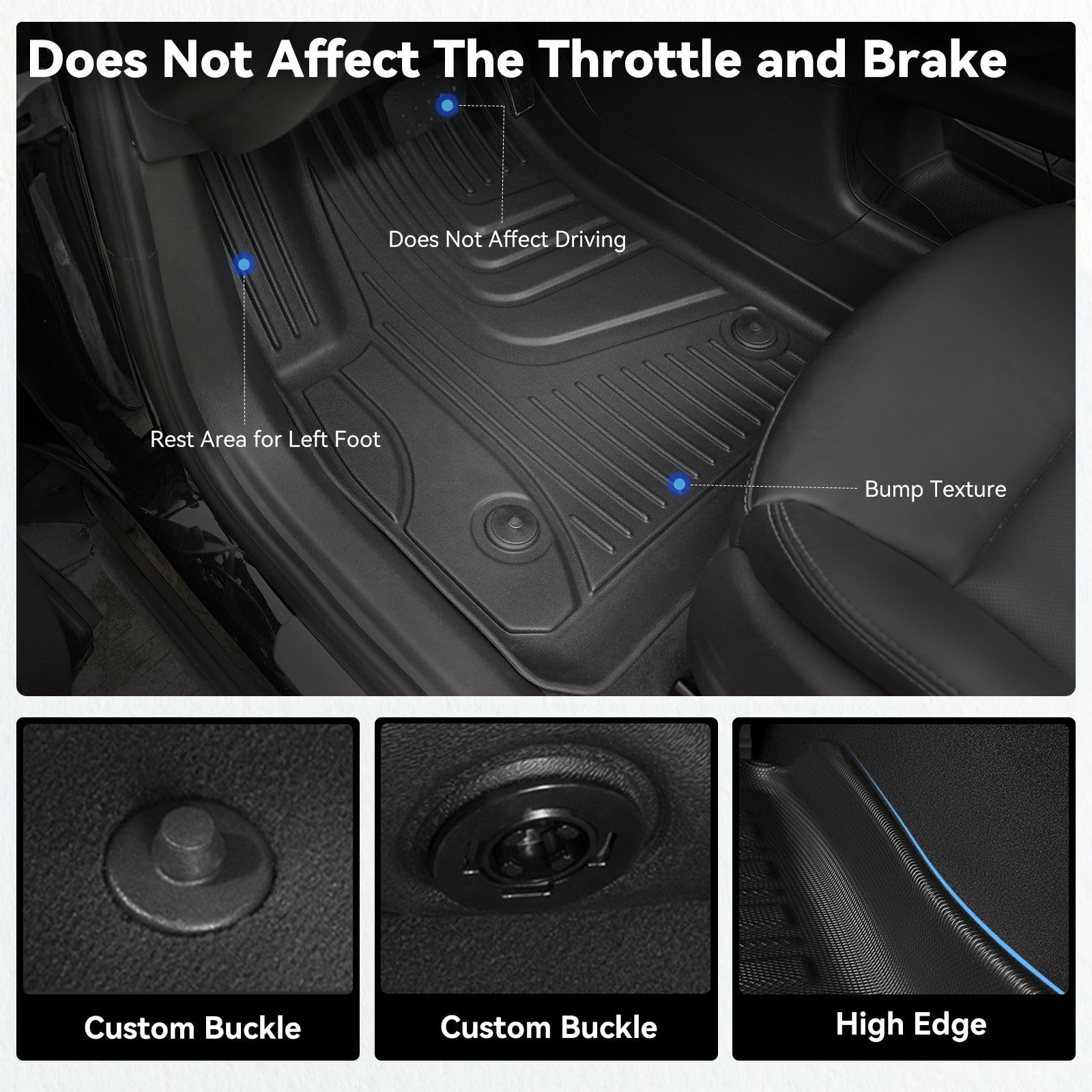 Aomsazto Floor Mats For 2019-2025 Chevy Blazer (Gas Only), Automotive Floor Mats Compatible With Chevrolet 2025 Blazer, 1St & 2N