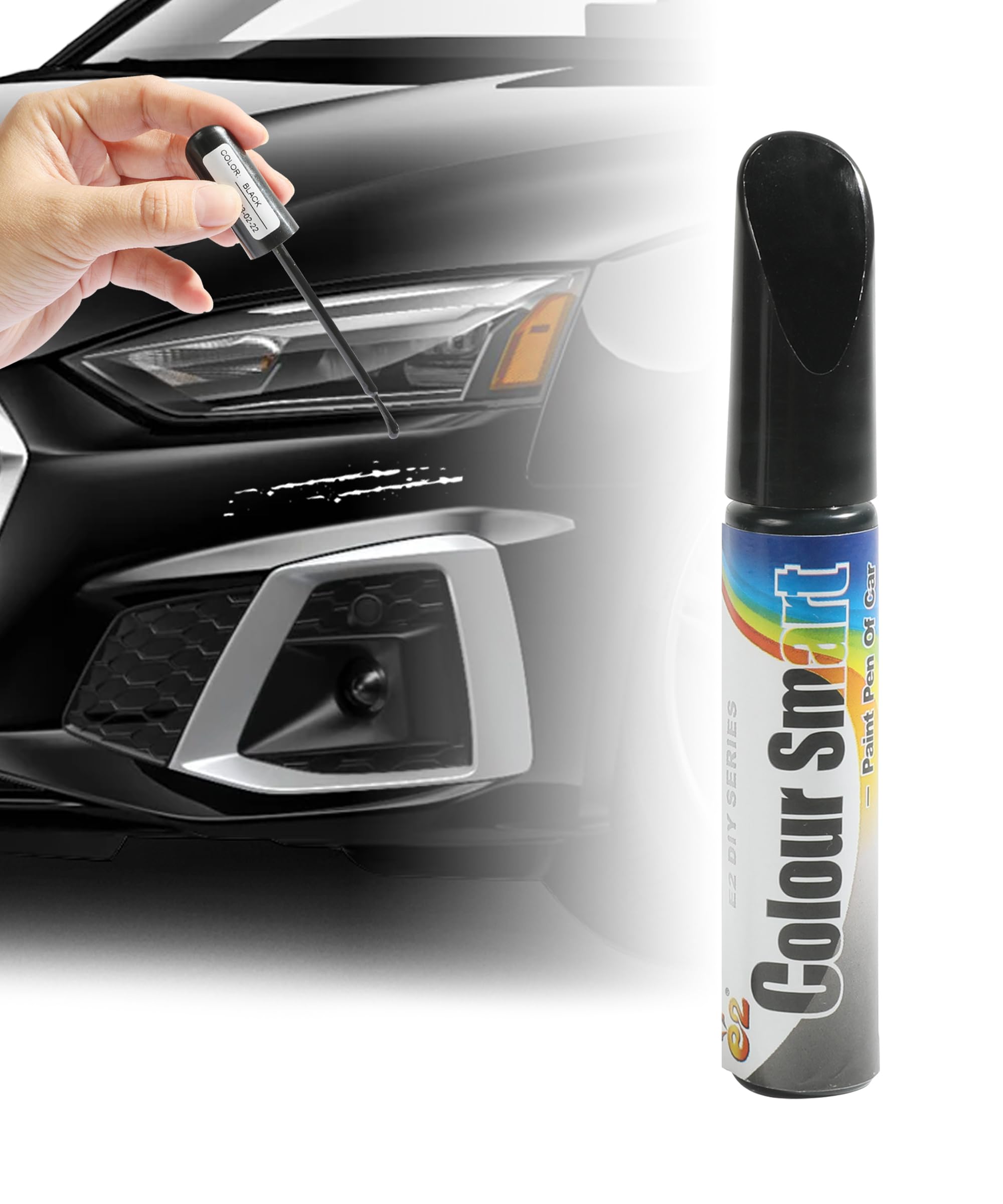 Zlirfy Car Touch Up Paint Pen,Automotive Touch Up Paint,Scratch Repair Pen,Clear Painting Pen for Erase Car Scratches (Black)