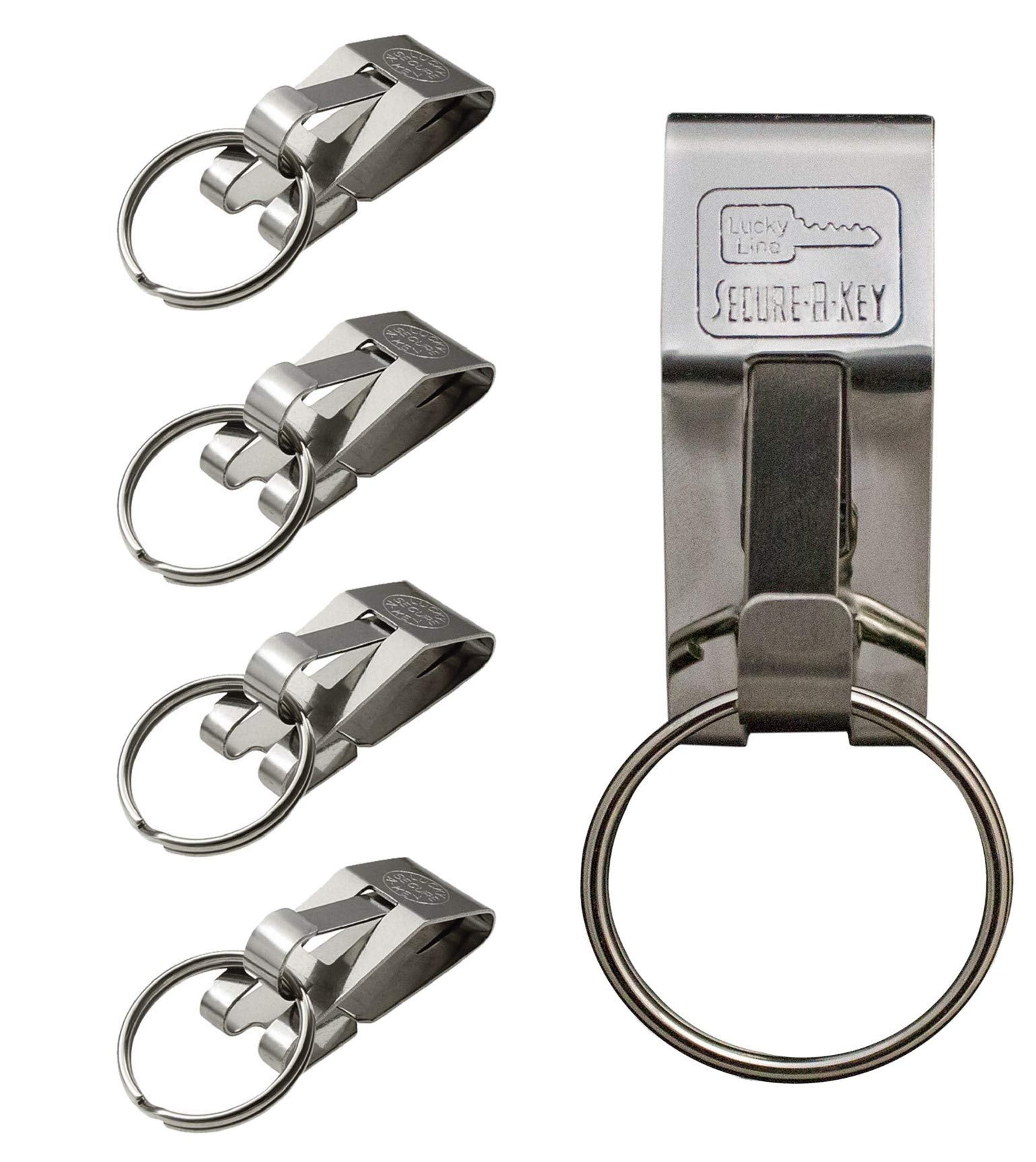 Lucky Line The Original Secure-A-Key - Slip On - For Wide Belts, 5 Per Pack (405005)