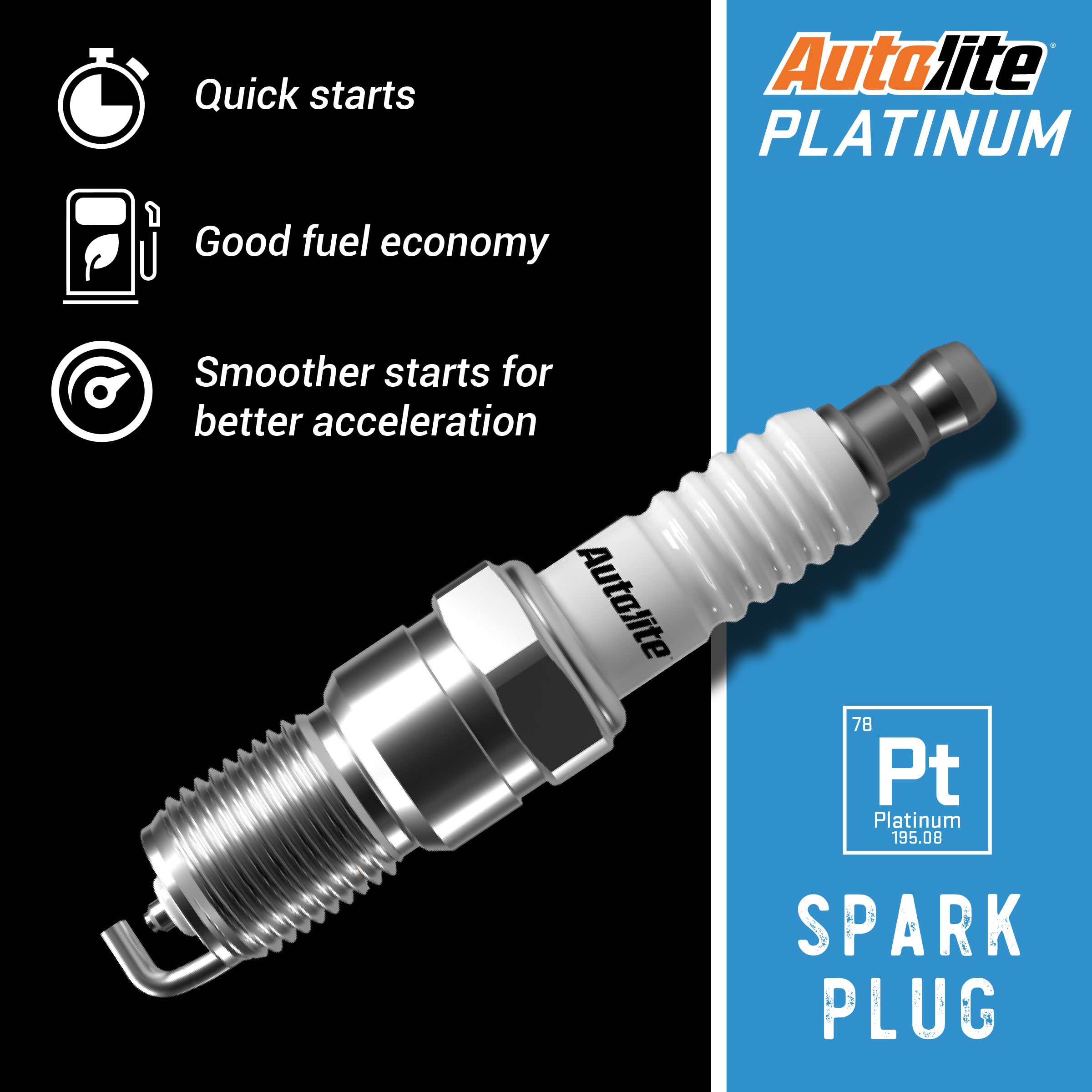 Autolite Platinum Ap3923 Automotive Replacement Spark Plugs (4 Pack)
