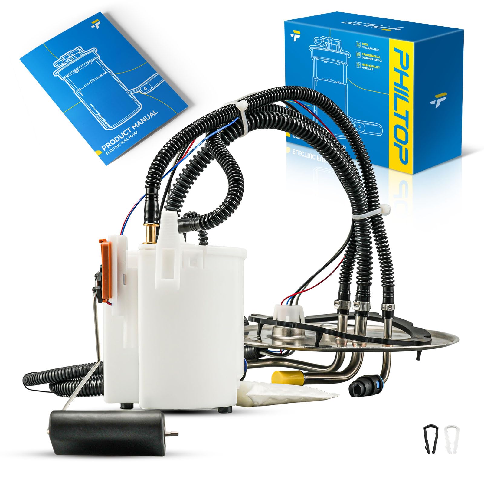 PHILTOP FG0365 Fuel Pump Assembly for 1999-2003 Ford F-250/F-350/F-450/F-550 Super Duty 5.4L 6.8L, Replaces E2281M, E2366