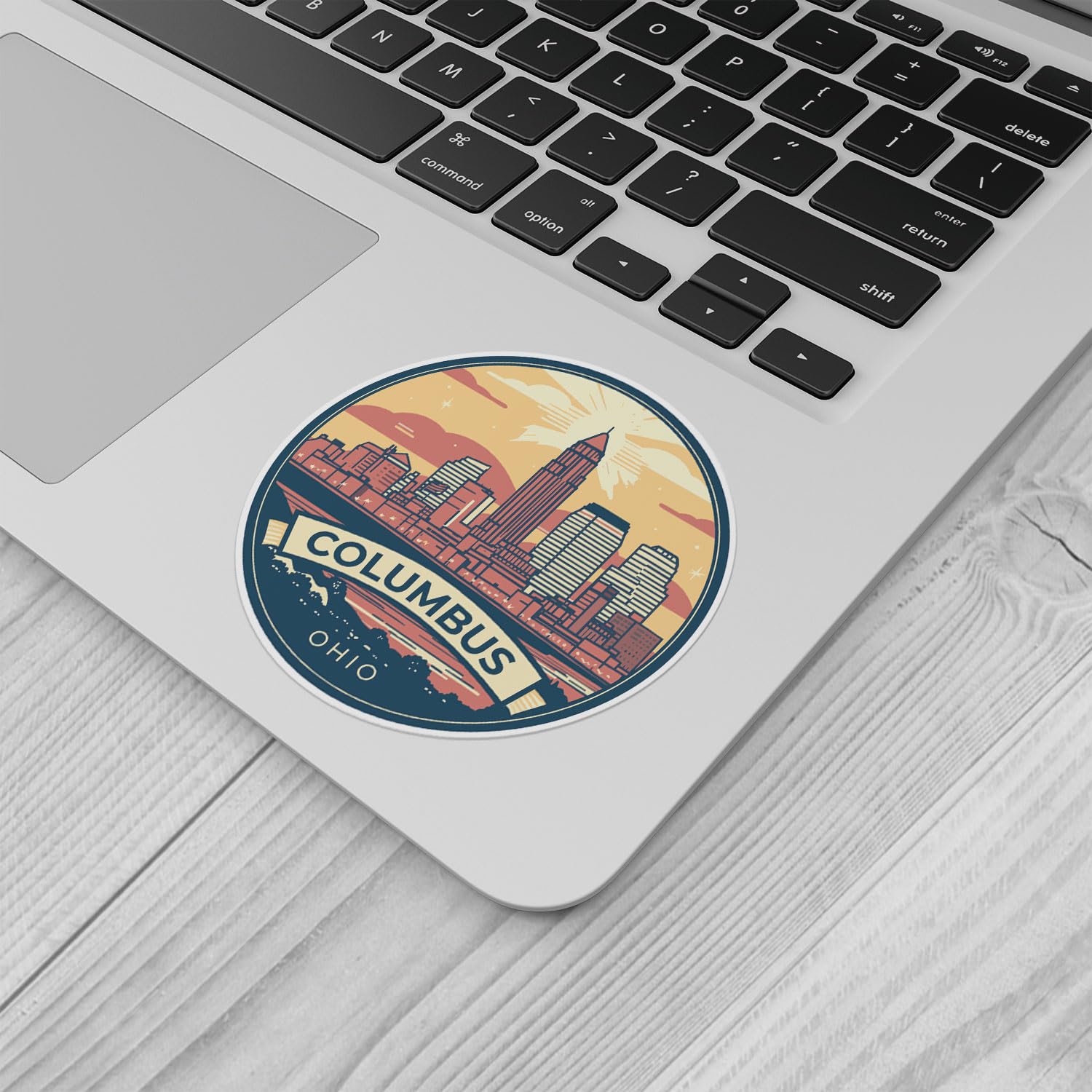 Columbus City Sticker - Waterproof Vinyl Decal for Car Bumper, Laptop, Water Bottle, Wall, and Window, Size - 5'' Longer Side