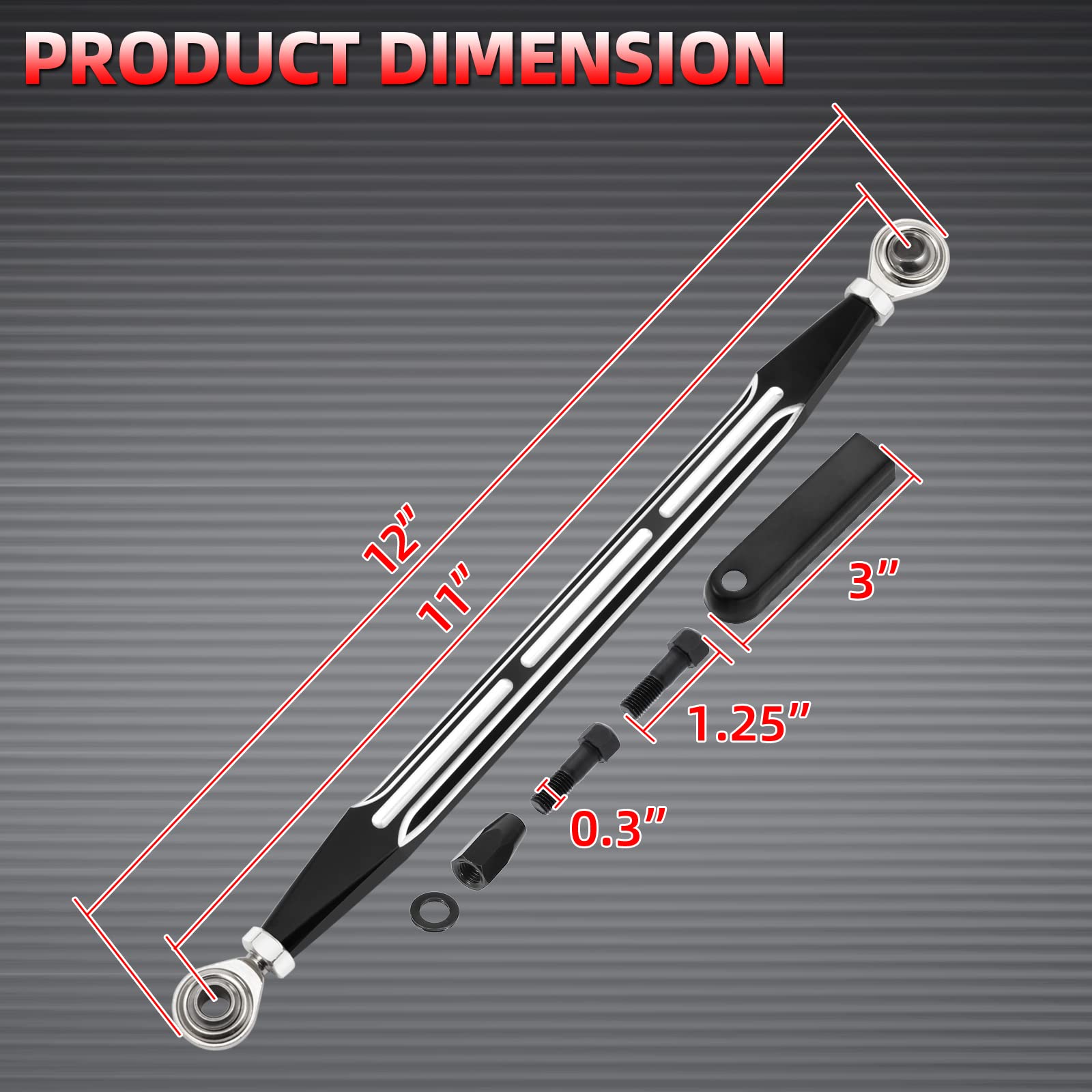 Amazicha Black Gear Shift Linkage Compatible For Harley Touring Electra Glide Street Glide Tour Glides Trikes 1980-Later