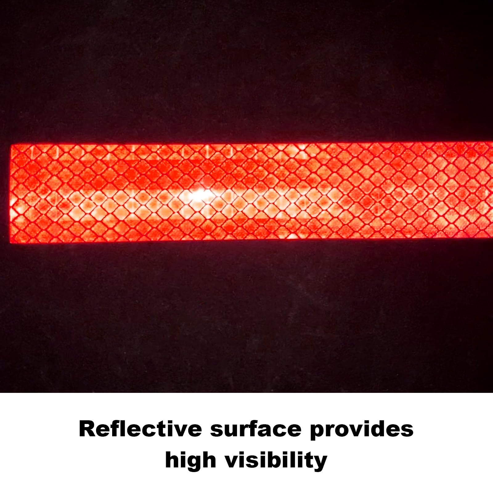 50 Pack Red Reflective Strips Premium Diamond Grade Reflective Stickers 1.2 x 6 inch Outdoor Waterproof Adhesive Reflective Stic