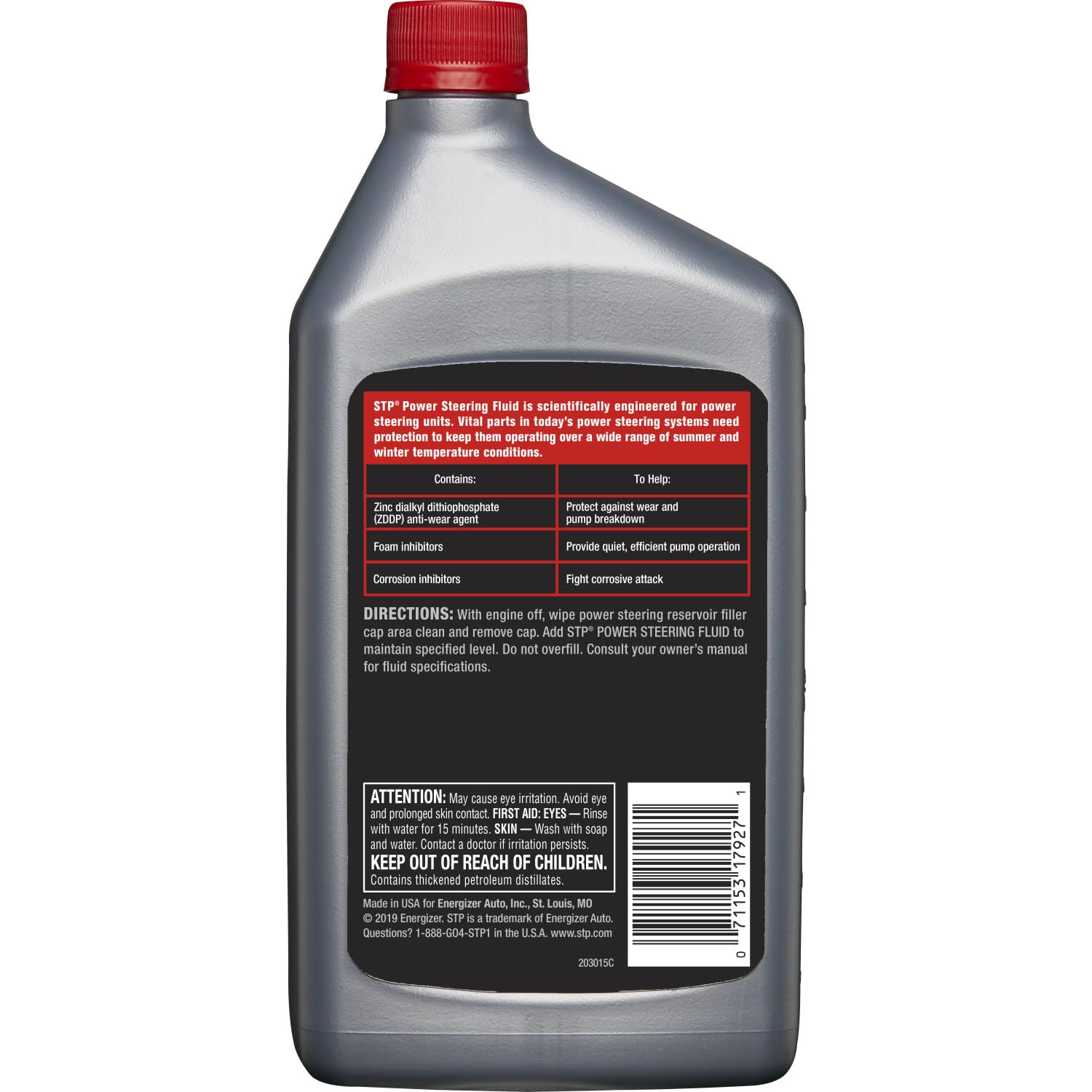 Stp Power Steering Fluid, Steering Wheel Cleaner Protects Against Wear And Pump Breakdown In Cars And Trucks, 32 Oz, Stp