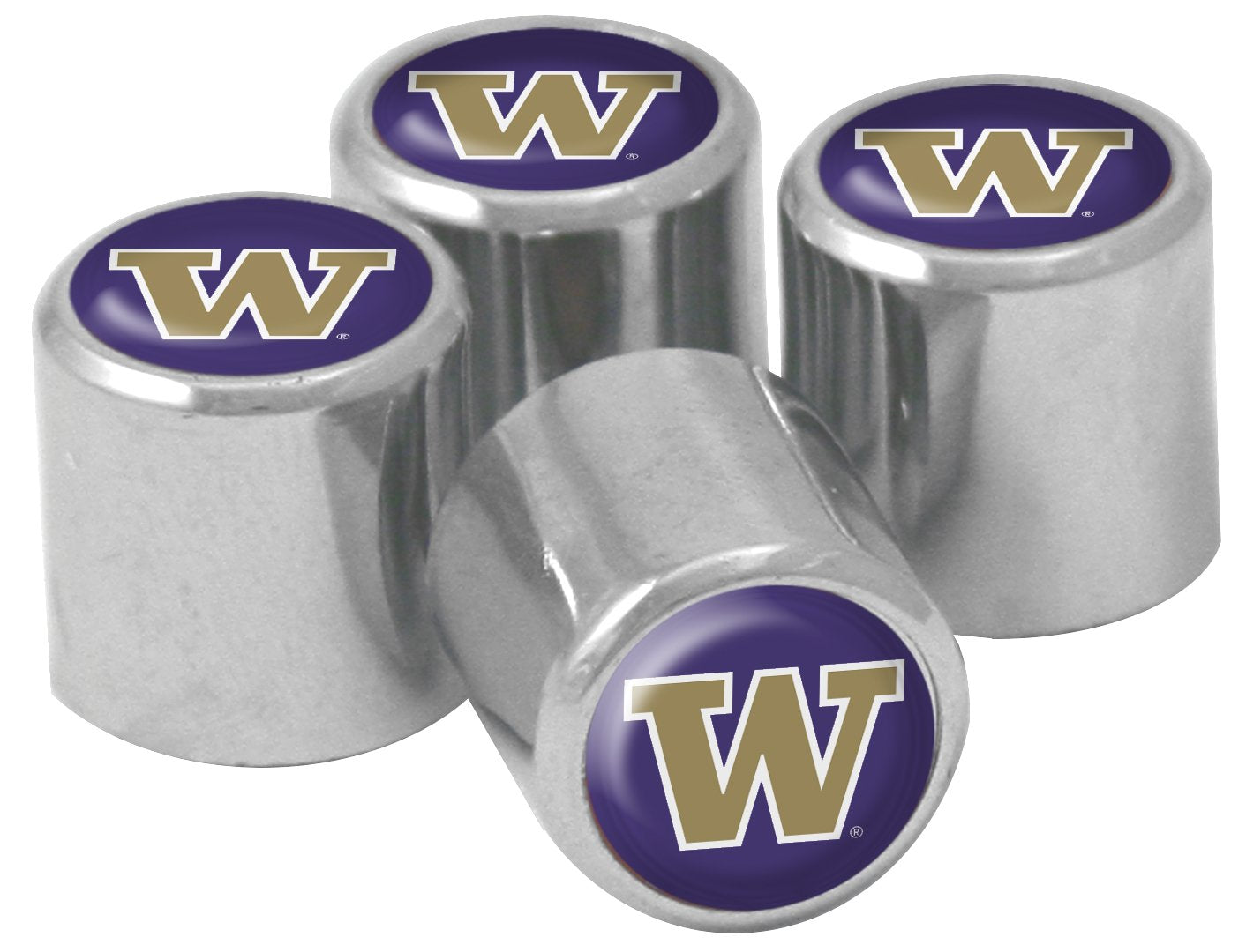 Ncaa Washington Huskies Metal Tire Valve Stem Caps, 4-Pack