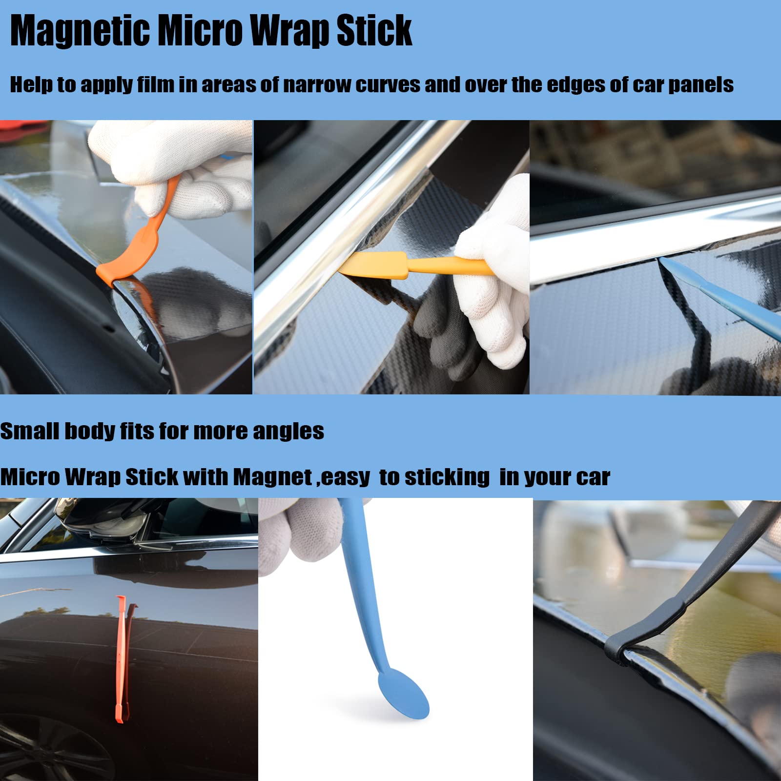 Gomake Vinyl Wrap Tool Car Wrap Kit For Window Tint Film Installation, Include Heat Gun, Tinting Squeegee,Micro Tucking Stick, F