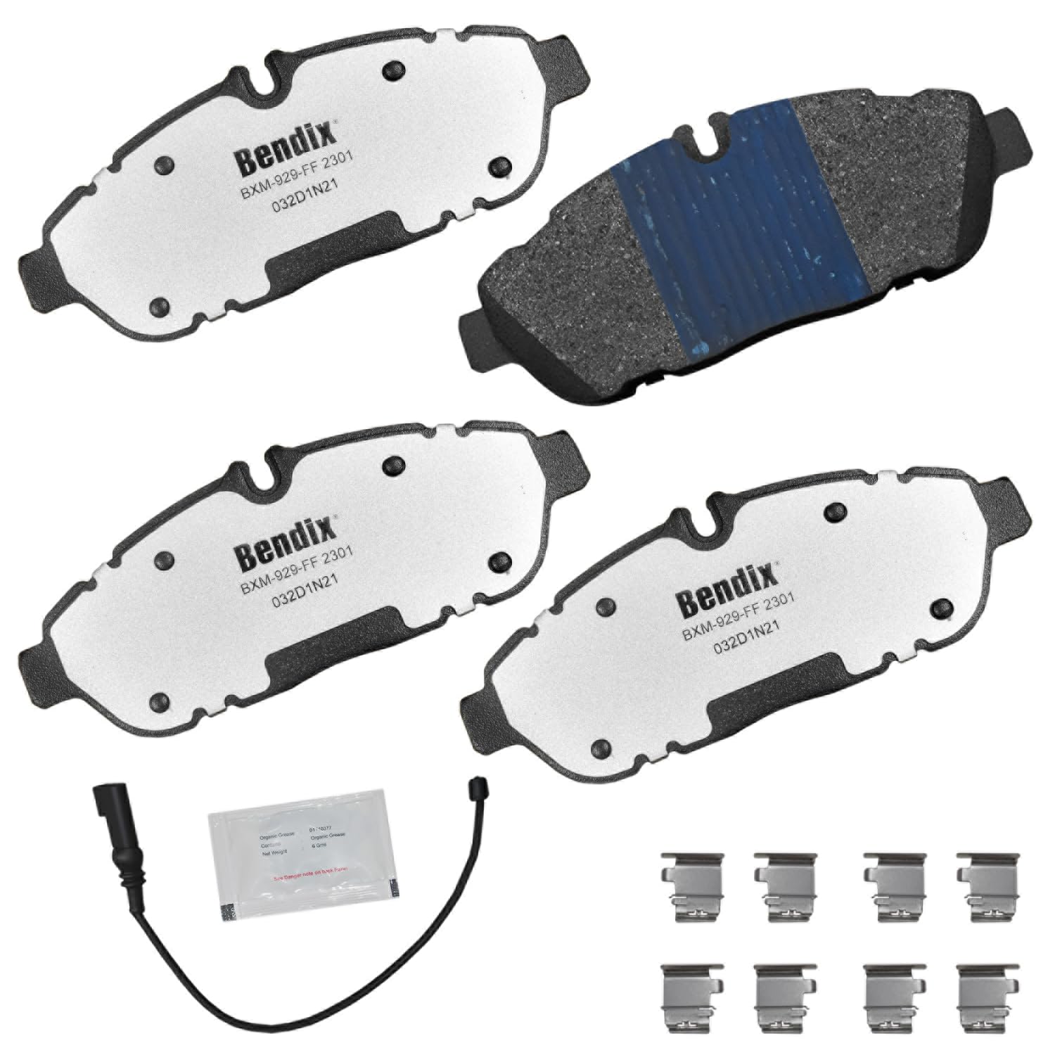 Bendix Fleet Metlok Mkd2301Fm Semi-Metallic Front Brake Pads For Ford E-Transit 2023, Transit 2020, Transit-150 2023-2020, Trans