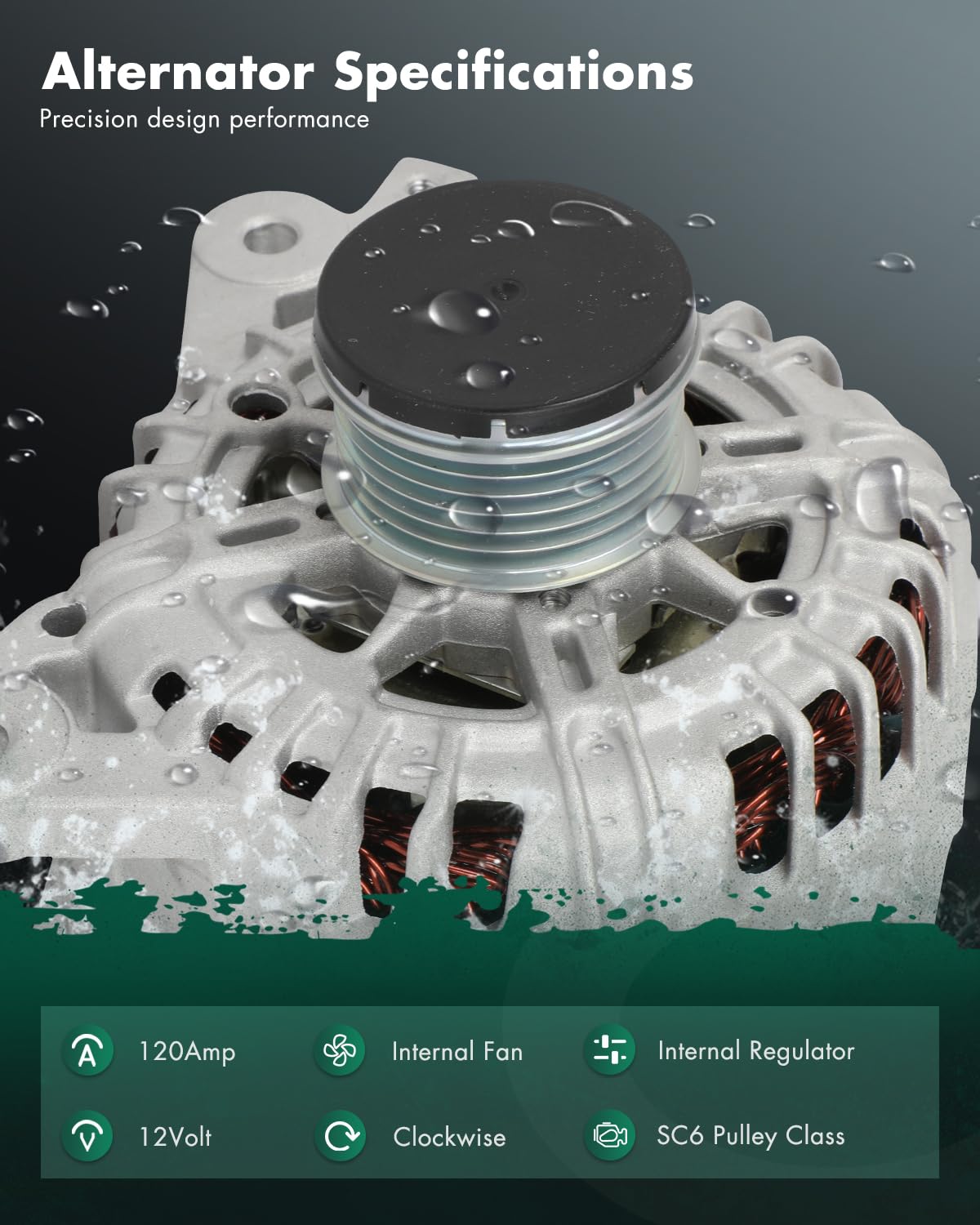 SCITOO Alternator for 11648 Alternators Fit for Nissan for Rogue 2014-2018 11648 2617232A, TG12C152 23100-4BA0A 23100-4BA0B 12V