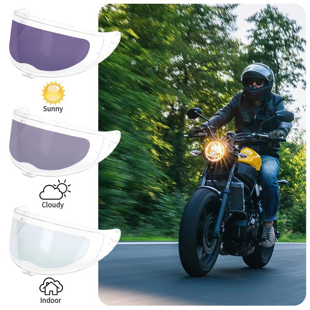 Photochromic Anti-Fog Helmet Visor Film,Auto Tint Transition Film For Motorcycle Helmet Visor From Clear To Tinted For Riding Al