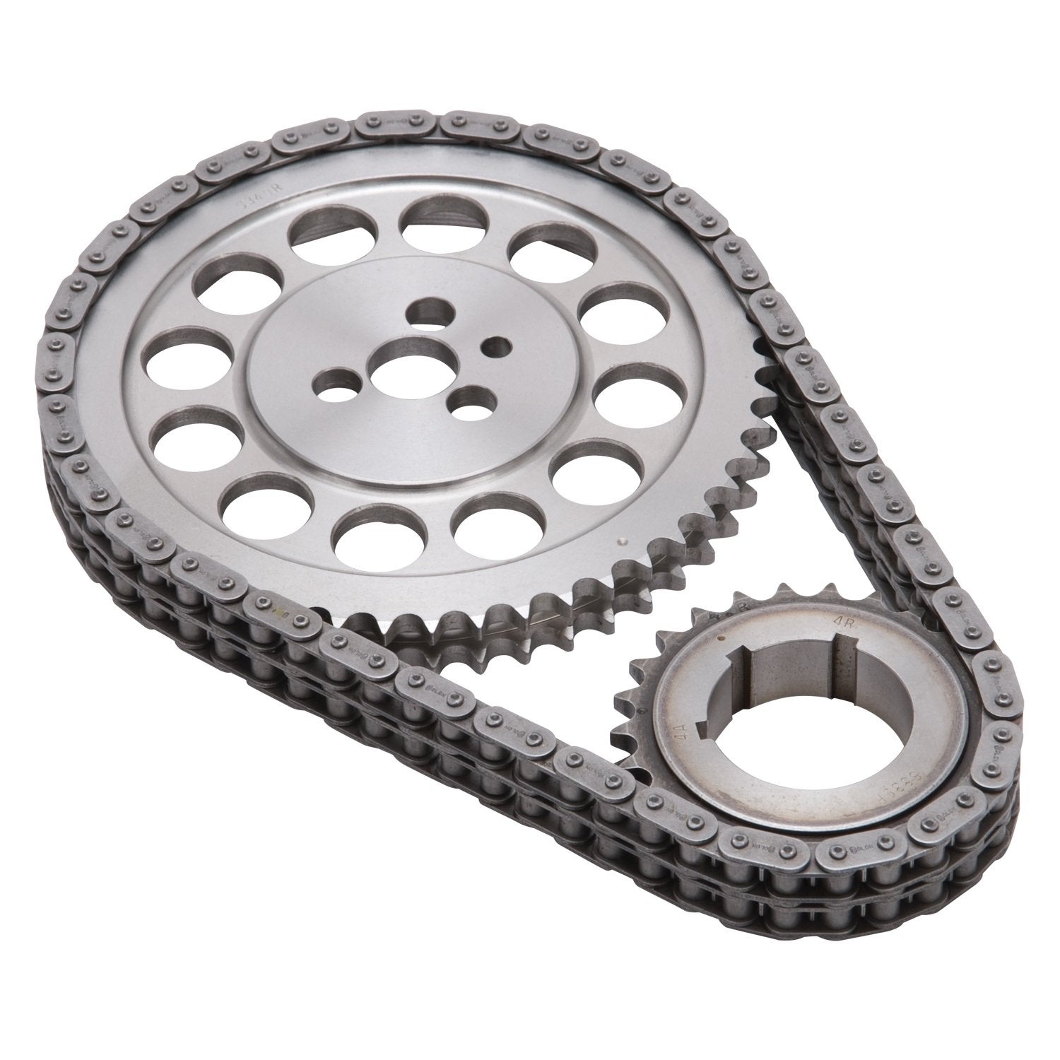 Edelbrock 7805 Performer-Link Timing Chain Set Incl. Cam/Crank Sprocket/Chain 3 Bolt Performer-Link Timing Chain Set