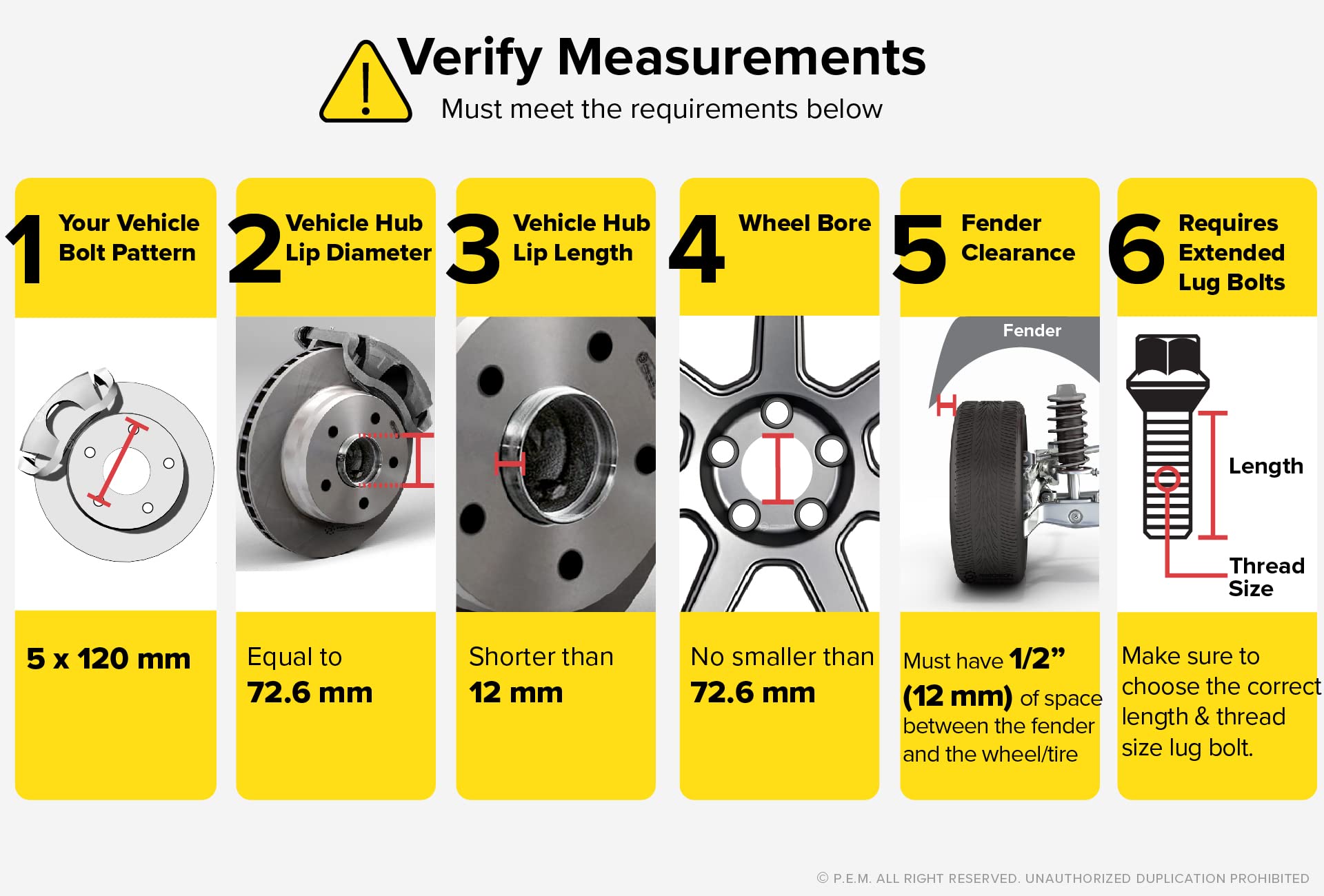 2Pcs 12Mm (0.5 Inch) 5X120 Hubcentric Wheel Spacers (72.6, 72.56 Bore) Compatible With Bmw 128I 135I 318I 320I 325I 328I 335I M3 428I 435I M4 525I 528I 530I 535I M5 Z3 Z4 640I 645Ci E36 E46 E90 E92