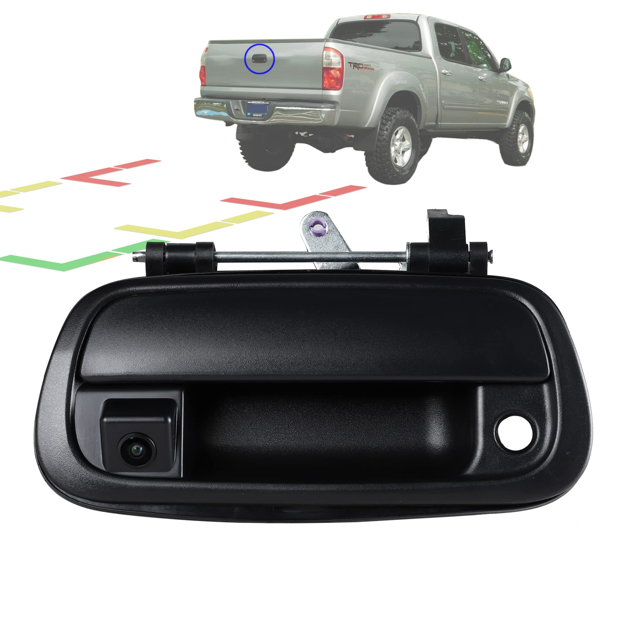 Anina Tailgate Handle Backup Camera For 2000-2006 Toyota Tundra Rear View Reverse Parking Assist Camera With Optional Guideline 