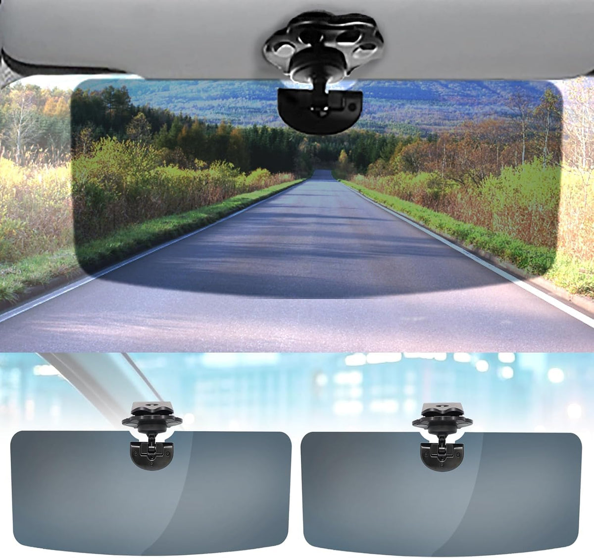 EnjoyCool Adjustable Sun Visor Extender for Cars,Polarized Car Visor Extender Sun Blocker, Universal Automotive Sun Visor Protec