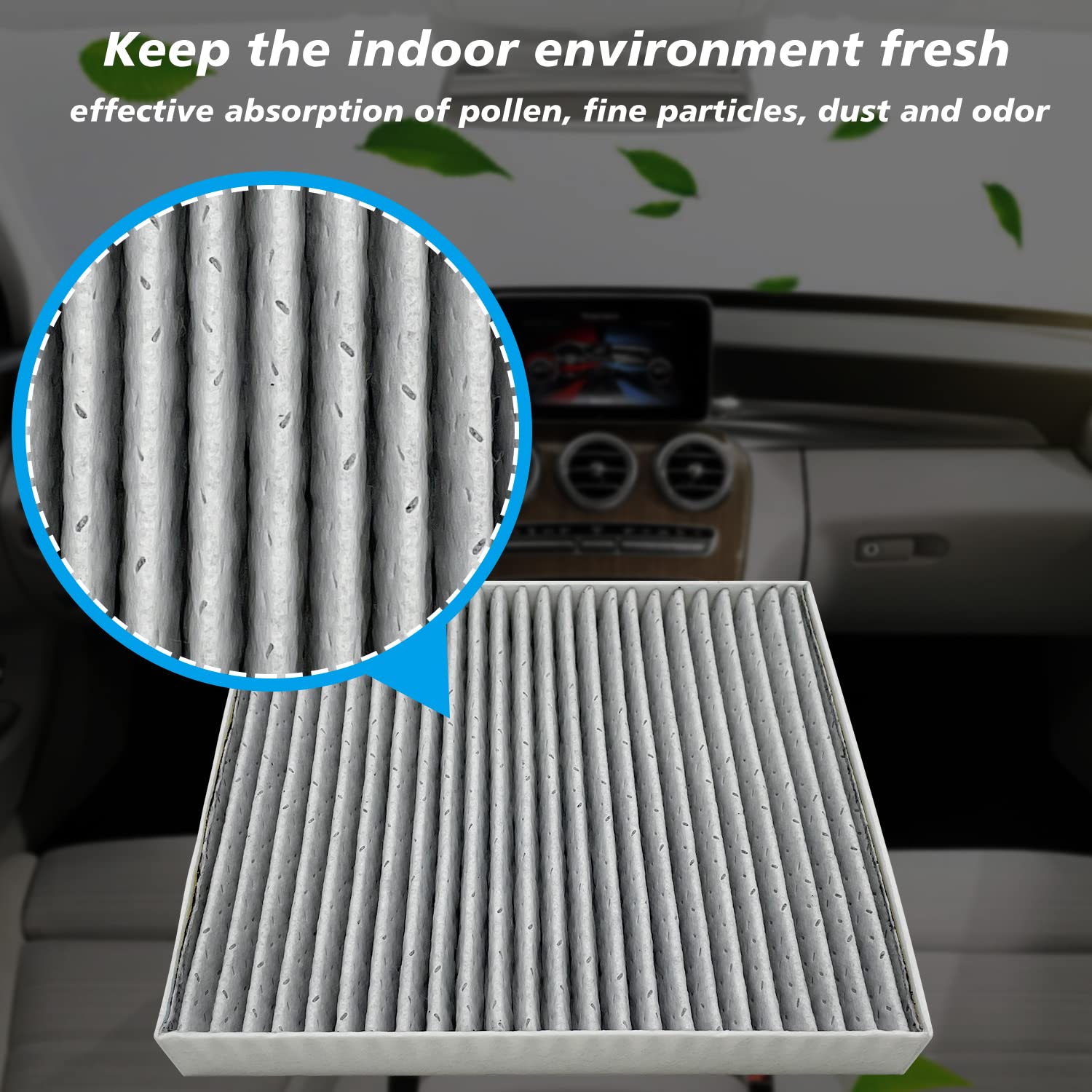 Capume Cabin Air Filter Jm040 Fit For Camry 2020 2021 2022 2023 2024,Corolla,Prius Prime,Rav4,Sienna,Venza,Avalon, Ux200,Rx350,Rx450H,Nx250, Nx350,Es350,Ascent,Crosstrek, Impreza,Legacy,Outback,Cx-9