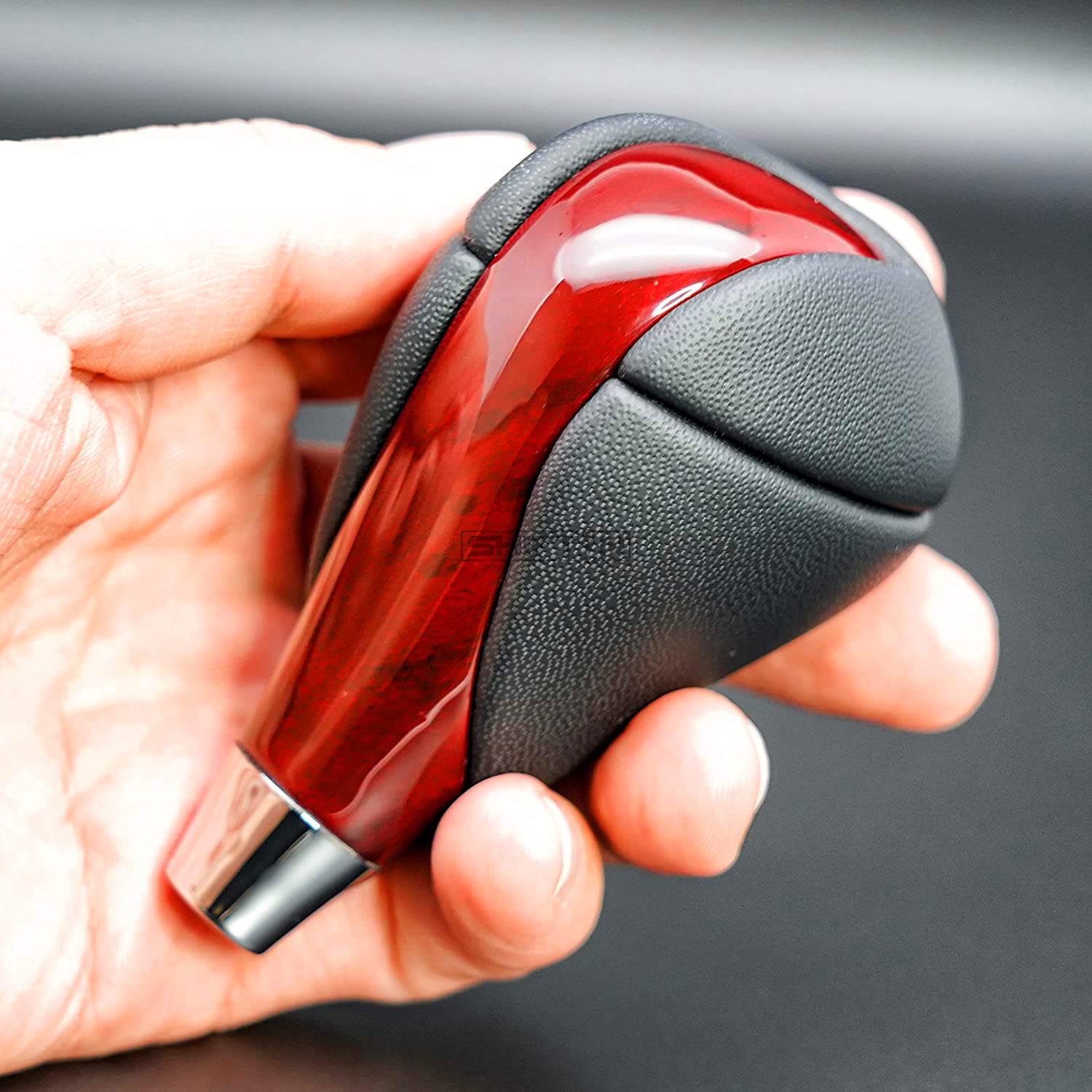 Shiftin Gear Shift Knob, Cherry Red, Walnut Wood, Leather, For Lexus Es300H Es350 Gs300 Gs350 Gs430 Gs450H Gs460 Is250 Is300 Is3