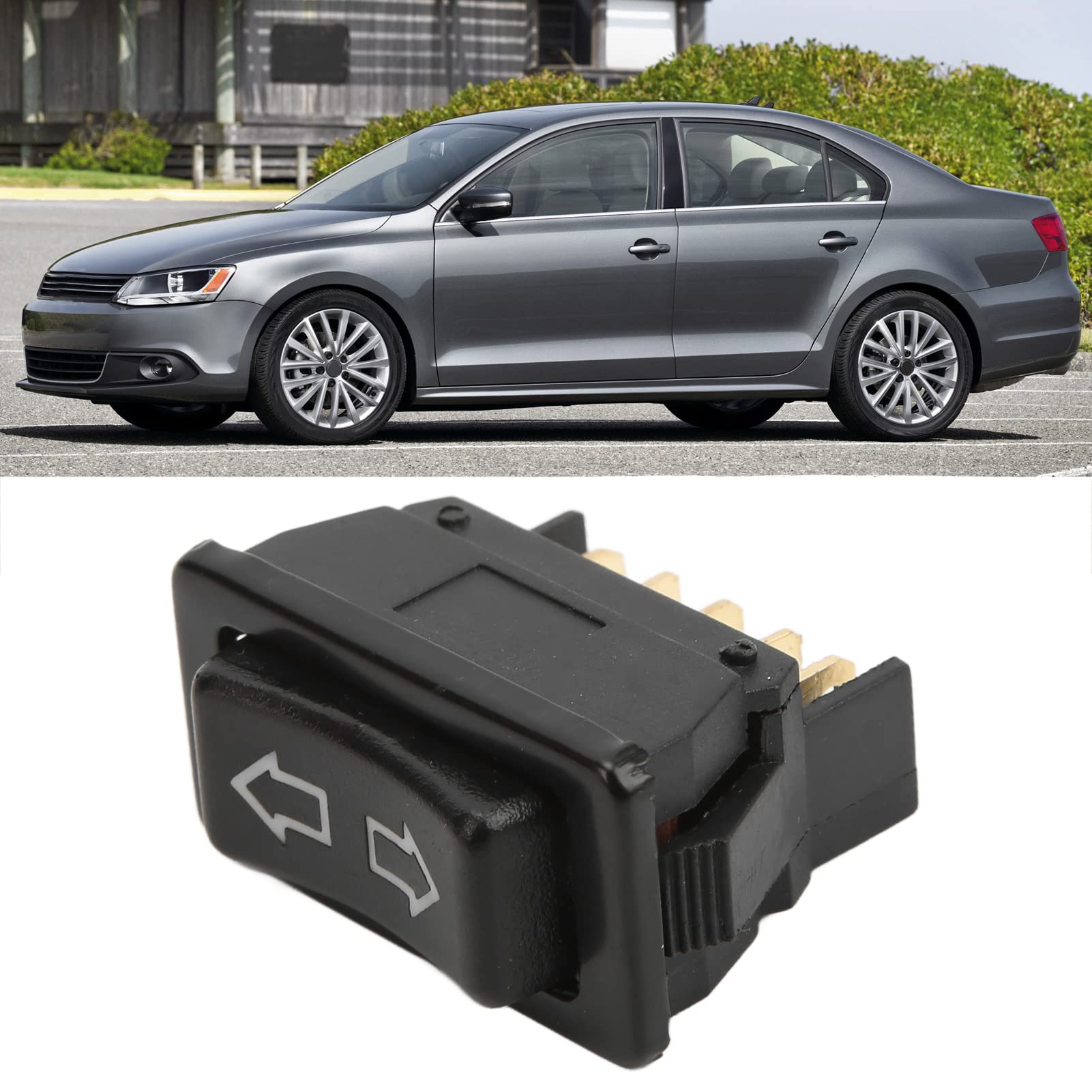 4Pcs 5Pin Power Window Switch Car Universal Glass Lift Drive Switches With Green Lamp Dc12V 24V Power Window Switch
