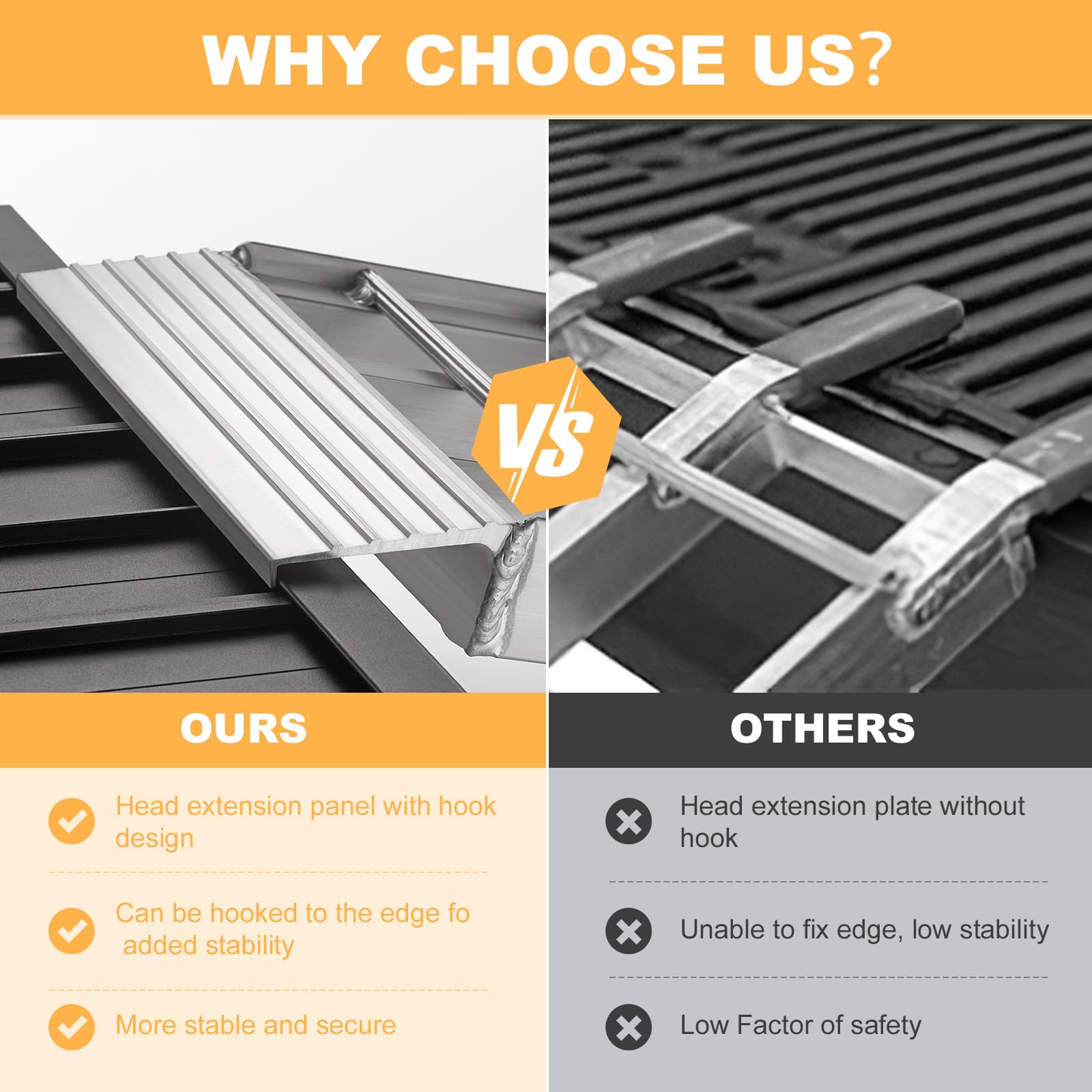 3000Lbs Heavy Duty Trailer Ramps, Gardhom 2Pc 7.5' Aluminum Foldable Pickup Truck Loading Ramps For Atv Utv Snow Blower Ramps Wi