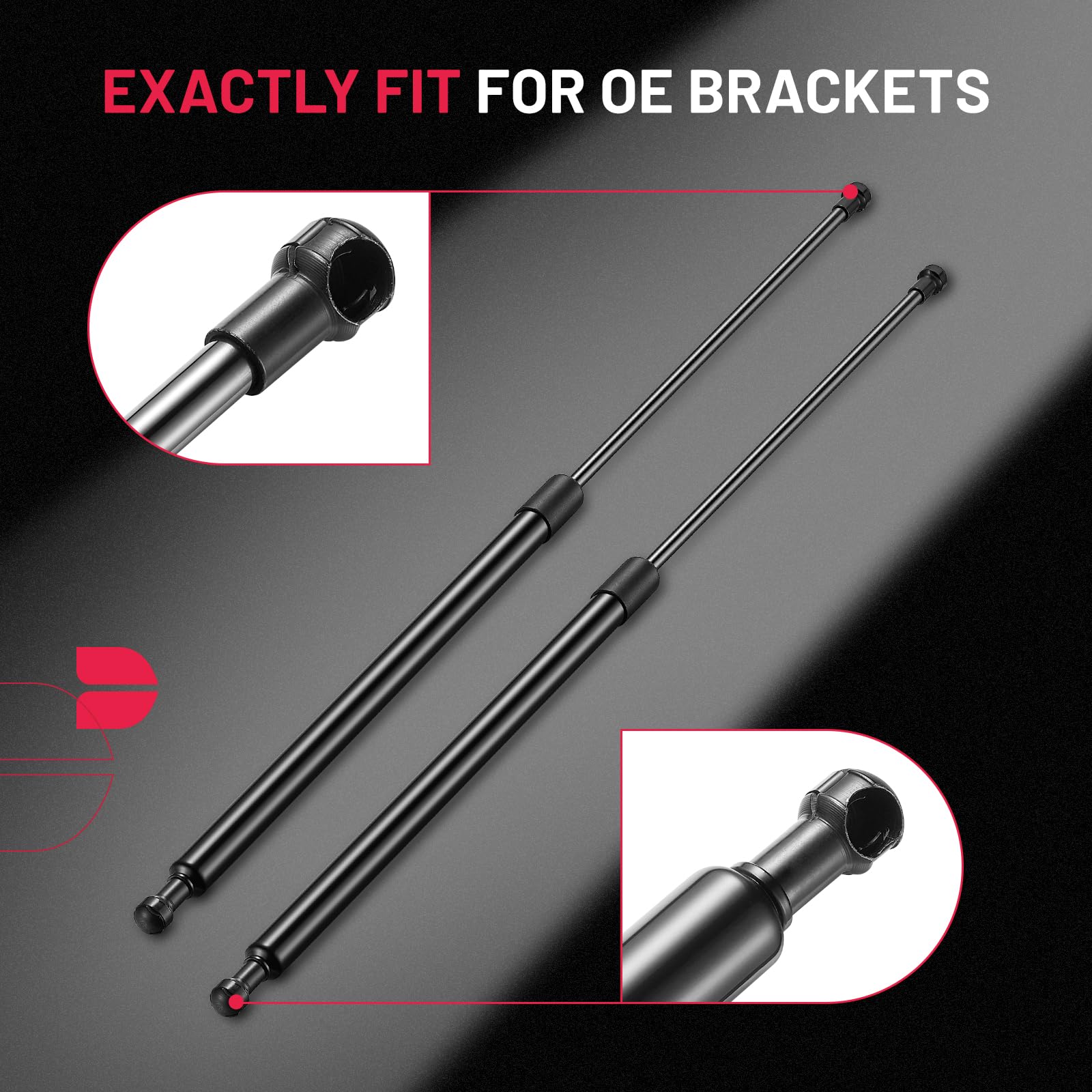Bdfhyk Se263P150S10 26Inch 150Lbs (665N) Gas Shocks Struts Lift Support For Truck Bed Tonneau Cover,Tailer Door,Heavy Roof Hatch