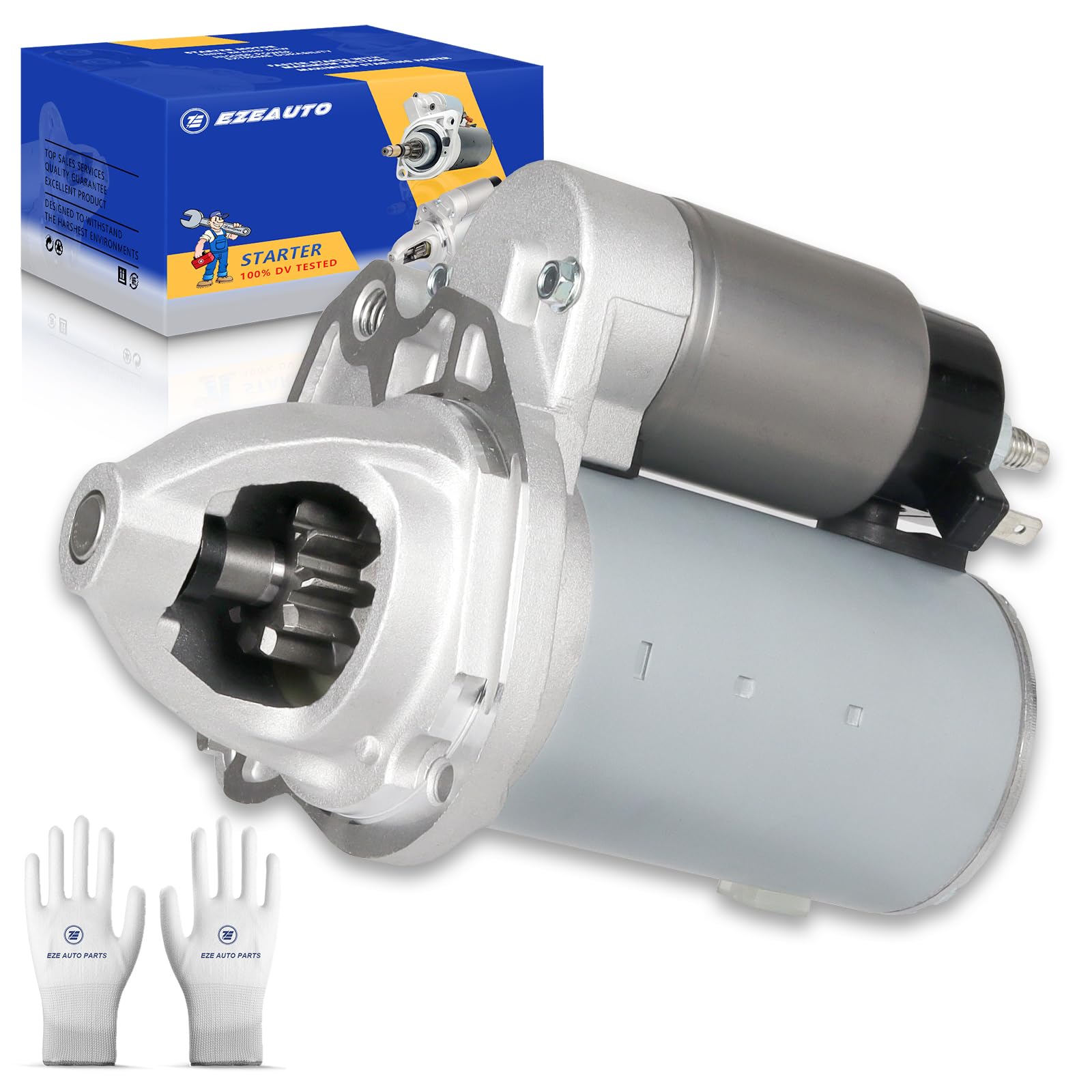 EzeXpreze 19616 Starter Compatible with 2011-2017 Chrysler 200, 11-16 Town Country V6 3.6L, for 11-14 Dodge Avenger, 11-20 Grand