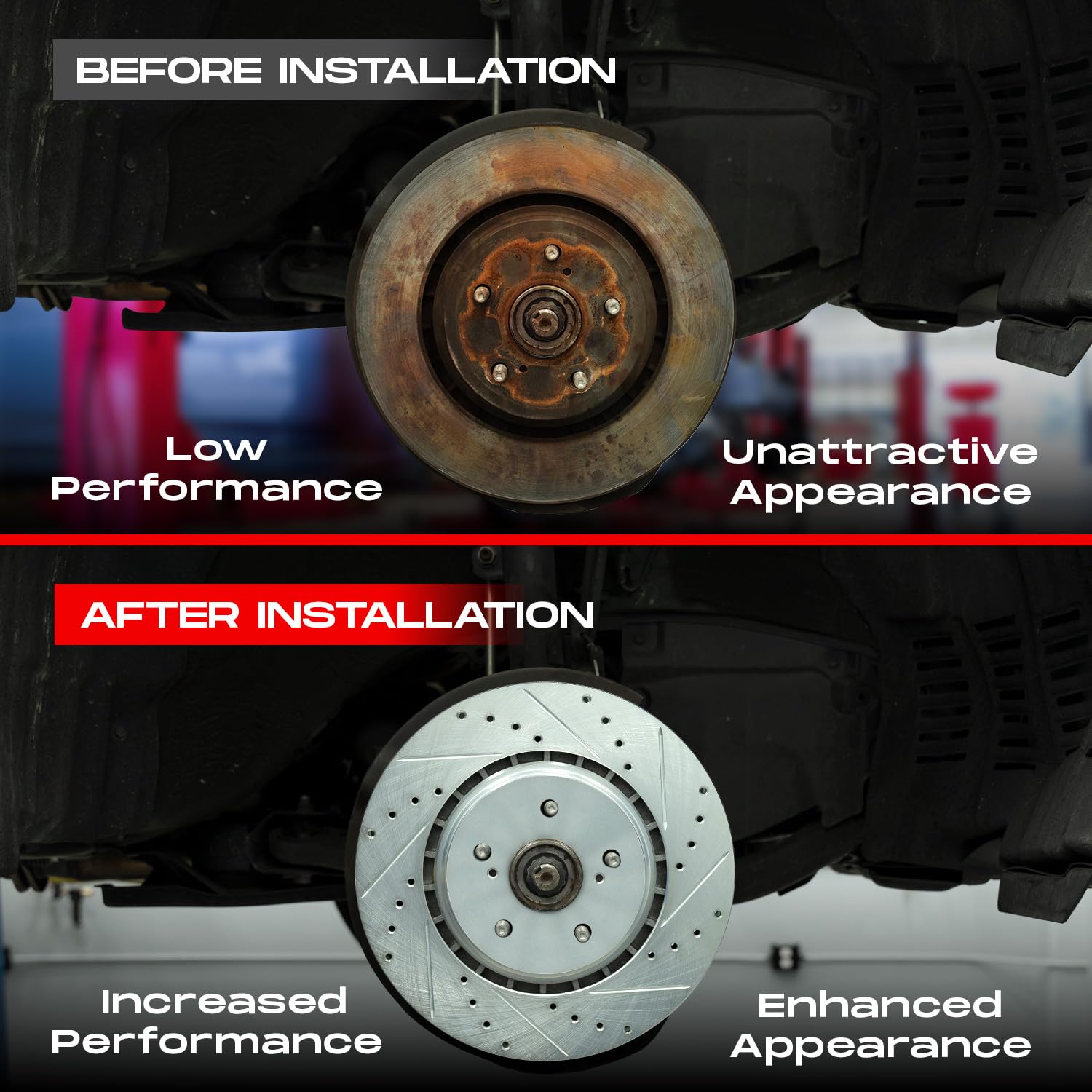 R1 Concepts Front Brakes And Rotors Kit |Front Brake Pads| Brake Rotors And Pads| Ceramic Brake Pads And Rotors |Fits 2012-2019 Nissan Versa, 2014-2019 Nissan Versa Note, 2015-2019 Nissan Micra