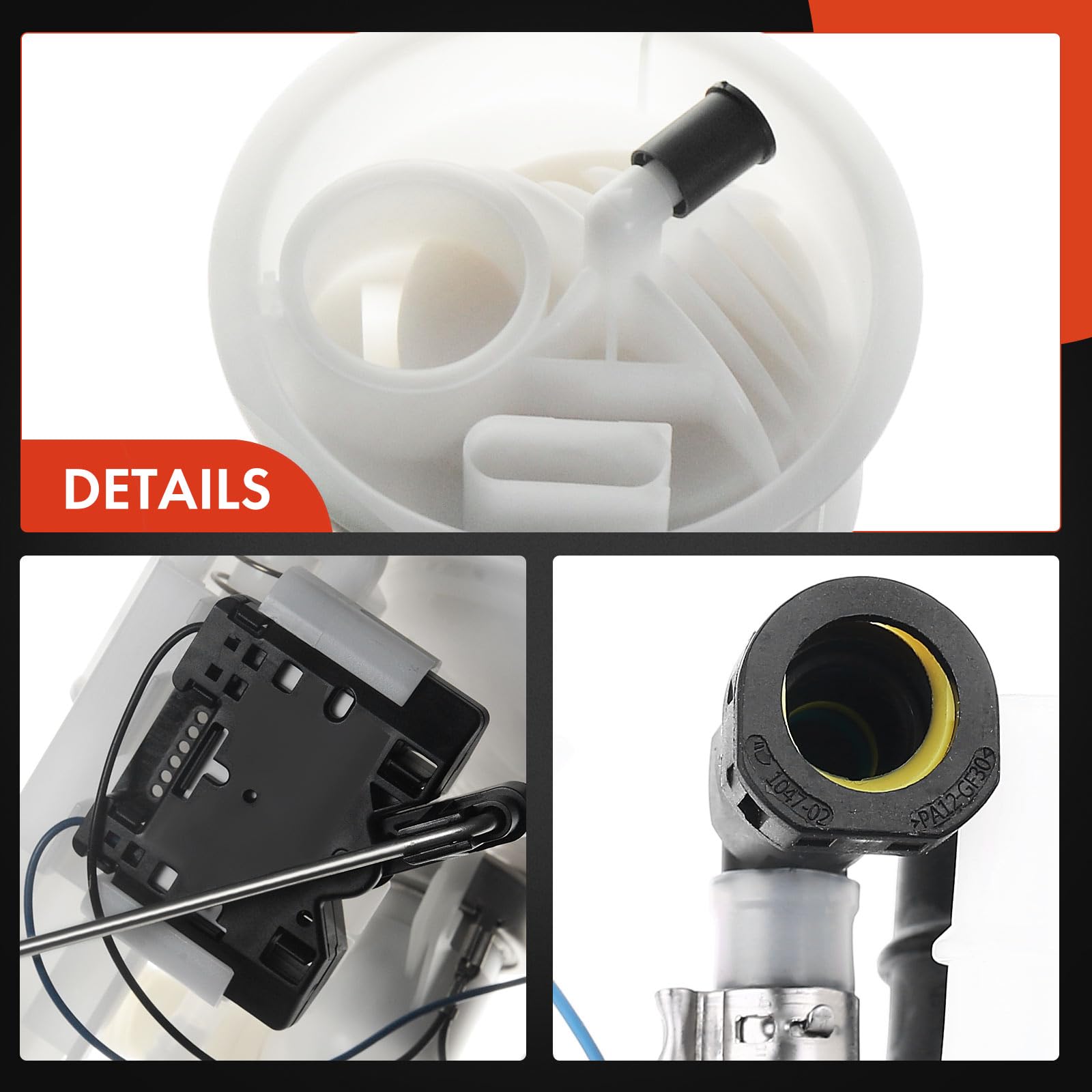 A-Premium Rear Fuel Filter Assembly Compatible with Mercedes-Benz E280, E320, E350, E500, CLS500, 2003 2004 2005 2006 2007 2008 2009, 3.0L 3.2L 3.5L 5.0L, Gas