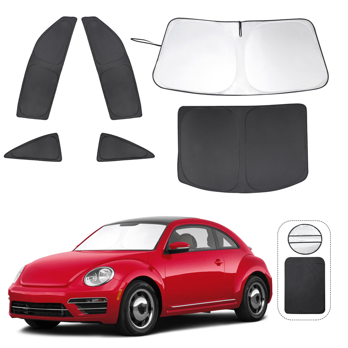 Tinglu Window Shades For Volkswagen Vw Beetle 2012-2019 Accessories Car Side Full Windows Windshield Sun Shade Sun Uv Rays & Pri