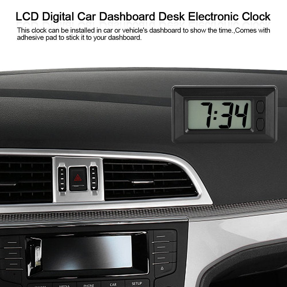 Tmishion Lcd Digital Table Car Dashboard Desk Electronic Clock With Date Time Calendar Display For Home Office Car - 3.0 * 1.7 *