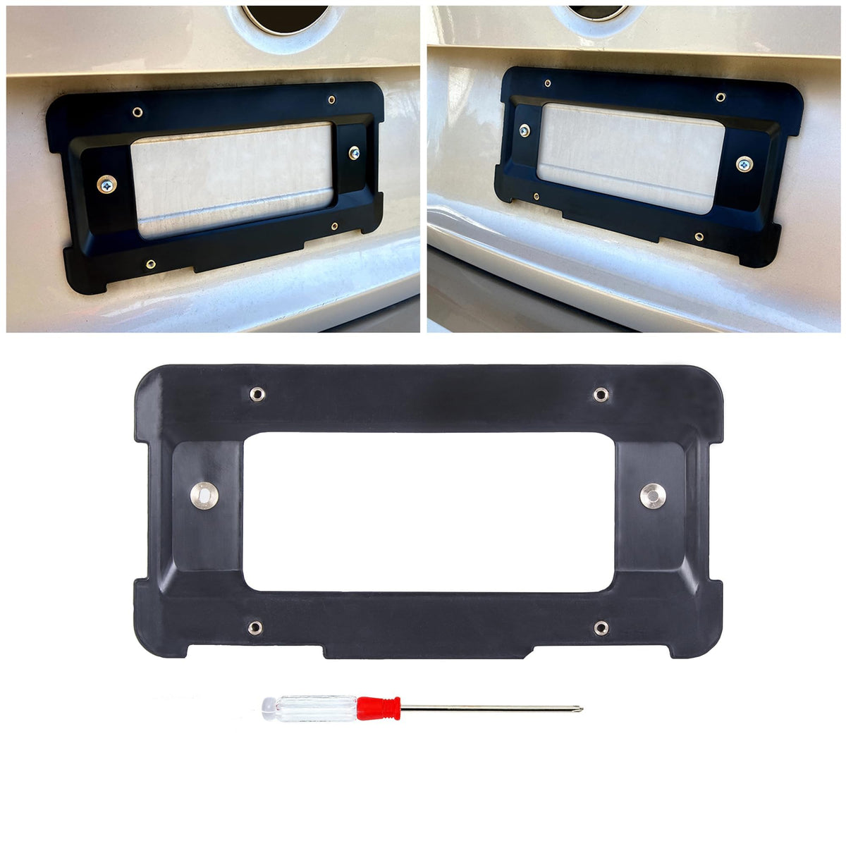 Ecotric Rear License Plate Holder Mount Bracket Frame Compatible With Bmw 1/2/3/4/5/6 Series X1 X3 X4 X5 X6 Replacement For 51187160607 511882380615