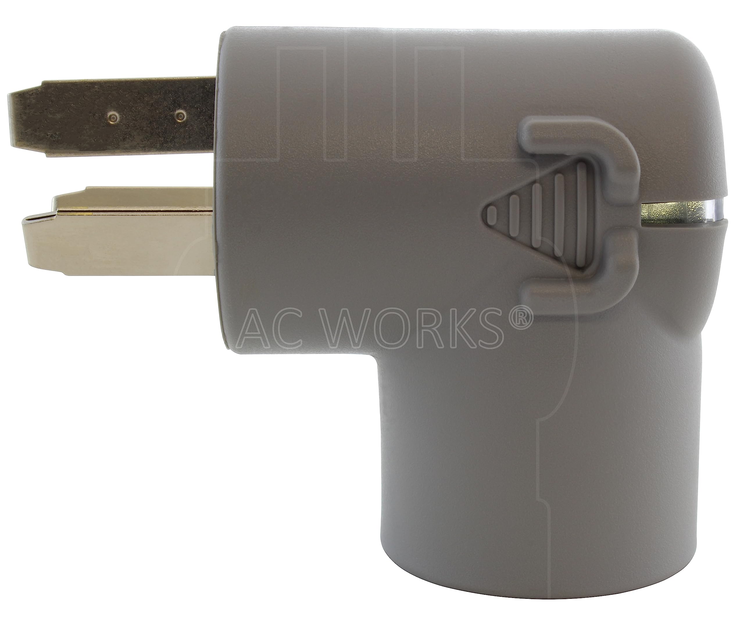 Ac Works Ev Charging Adapter For Tesla Use (10-50 50A 3-Prong Straight Blade To Tesla)