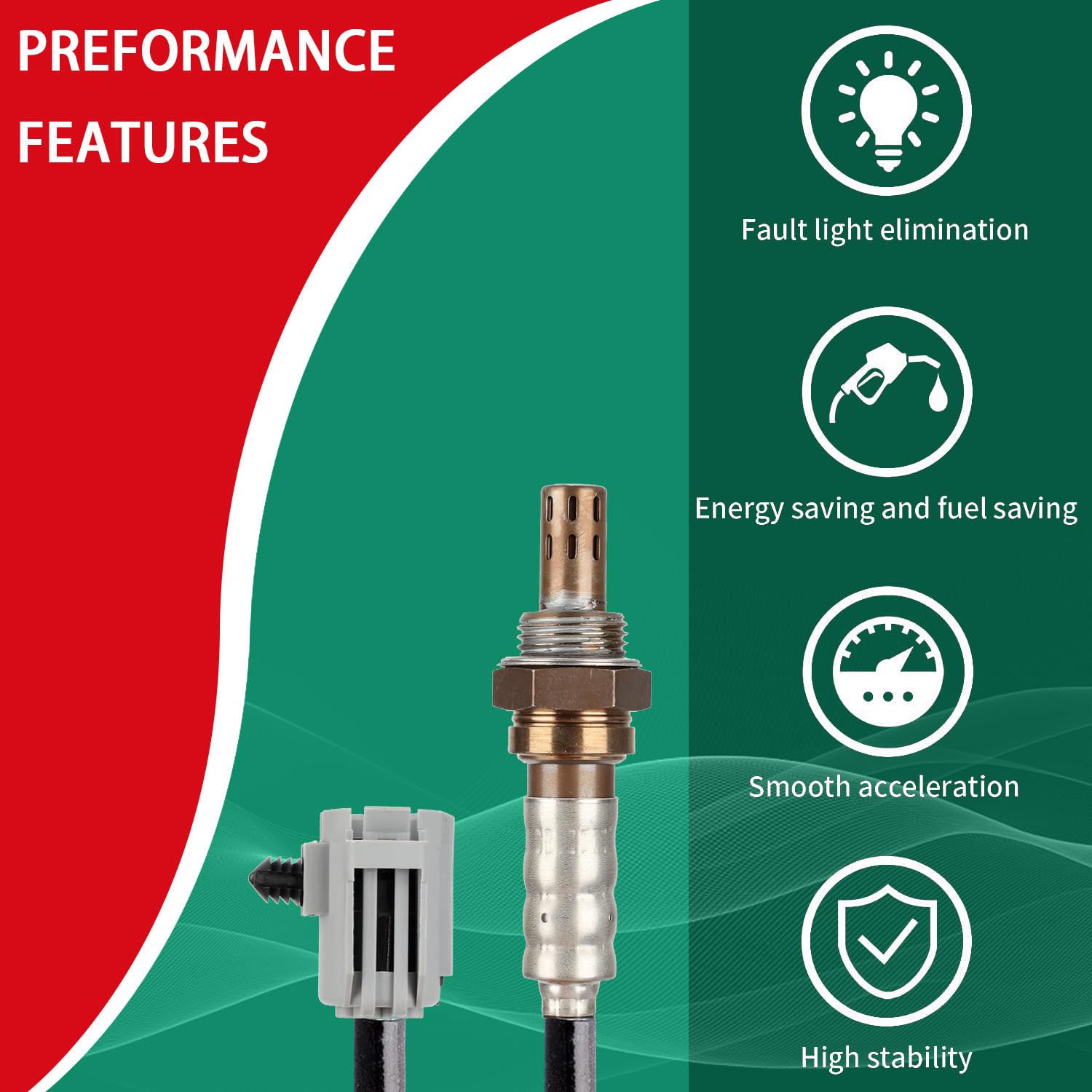 Necatuo 234-4076 Upstream O2 Oxygen Sensor (Set Of 1) Heated Air Fuel Ratio Compatible With Dodge Jeep Chrysler- Ram Sebring Car