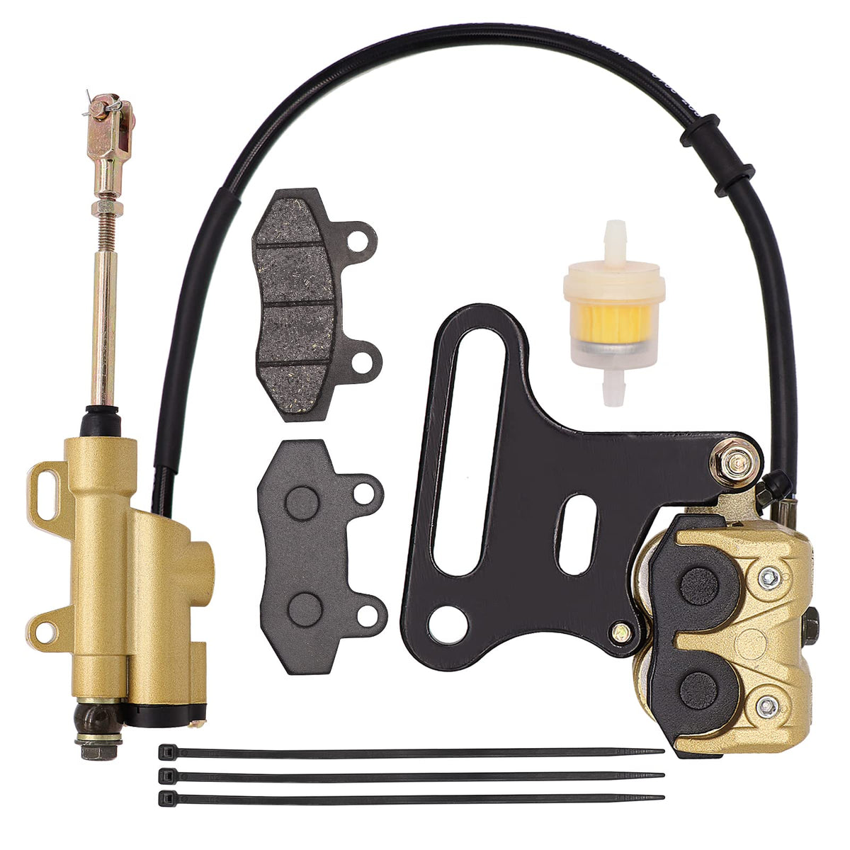 Rear Disc Hydraulic Brake Master Cylinder Caliper Works With 70Cc-150Cc Ssr Apollo Taotao Coolster Roketa Sdg 107 Pitster Pro Atomik Sikk Chinese Pit Dirt Bike(12Mm)