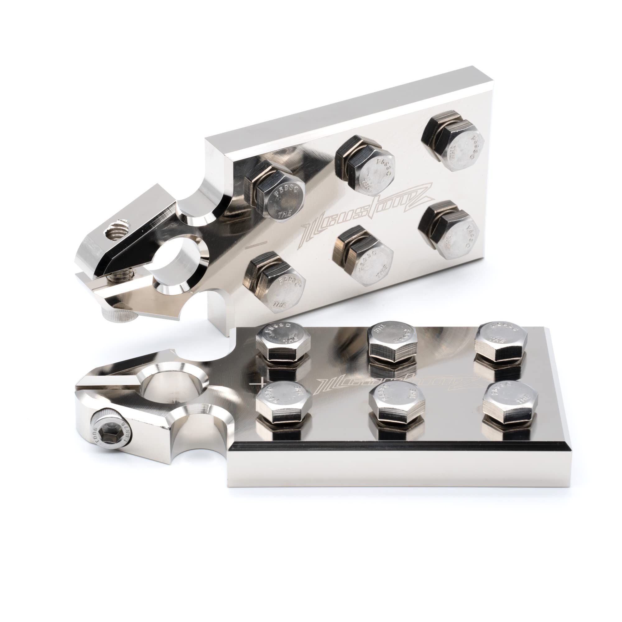 Pair 6 Spot Sae Top Post Flat Lug Style Battery Terminal Distribution Blocks