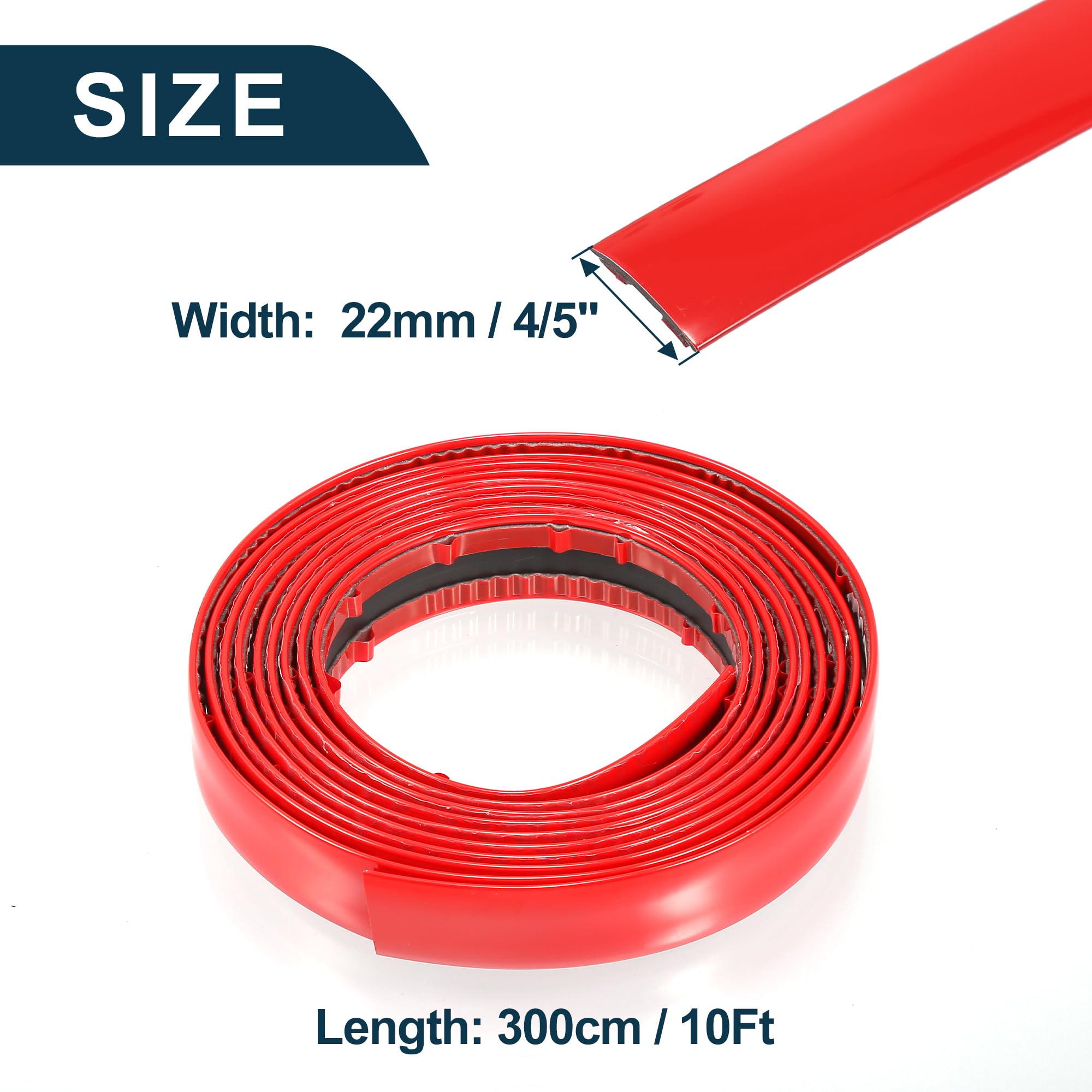 TUCKBOLD Car Truck Window Trim Strip 4/5'' 22mm Width 10Ft 300cm Self Adhesive Scratch-Proof | Universal Exterior Interior Bumpe