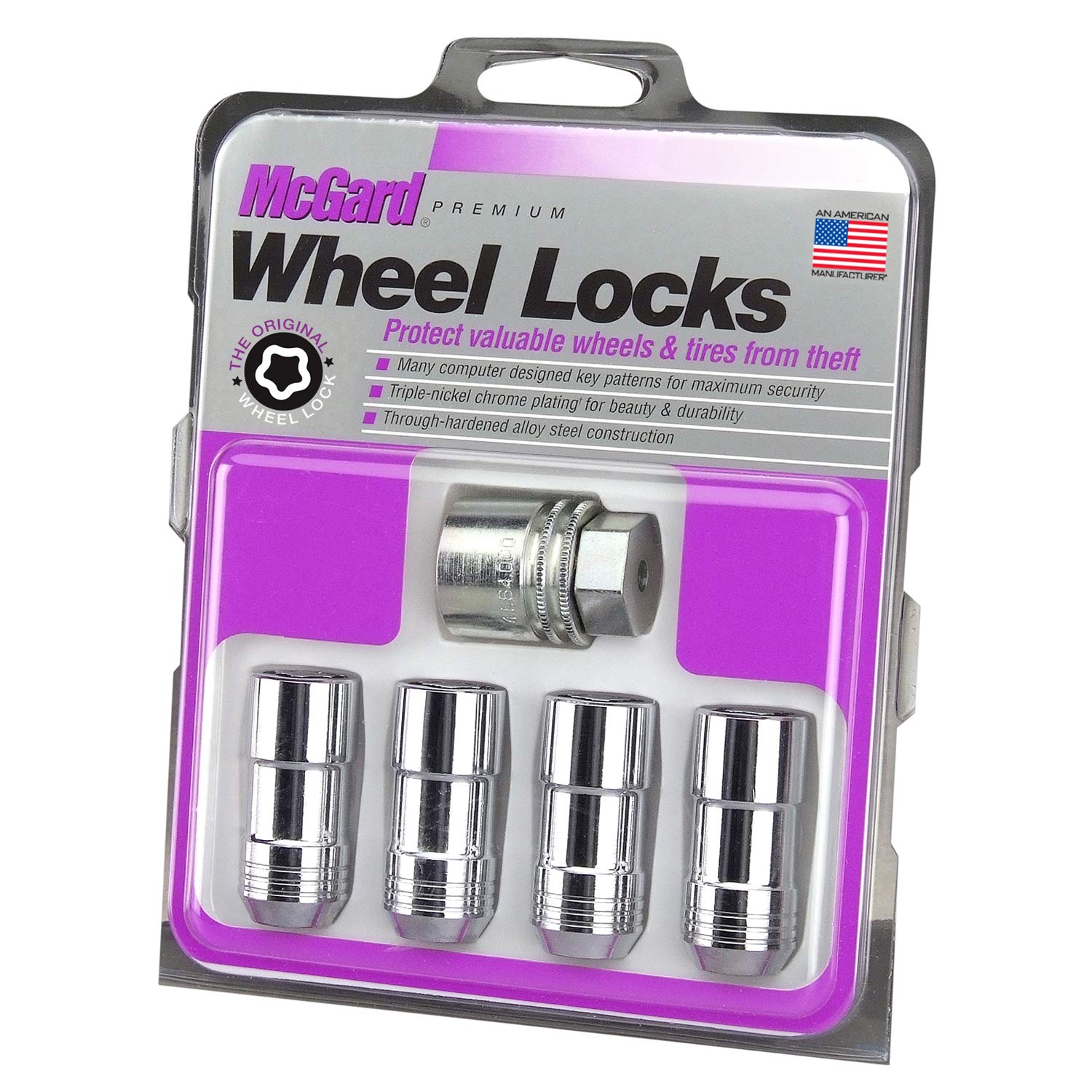 Mcgard 24205 Chrome Cone Seat Wheel Locks (M14 X 2.0 Thread Size) - Set Of 4